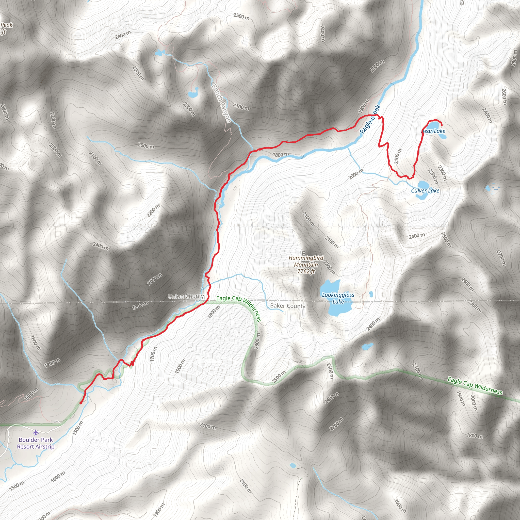 Bear Lake via Main Eagle Trail mobile static map