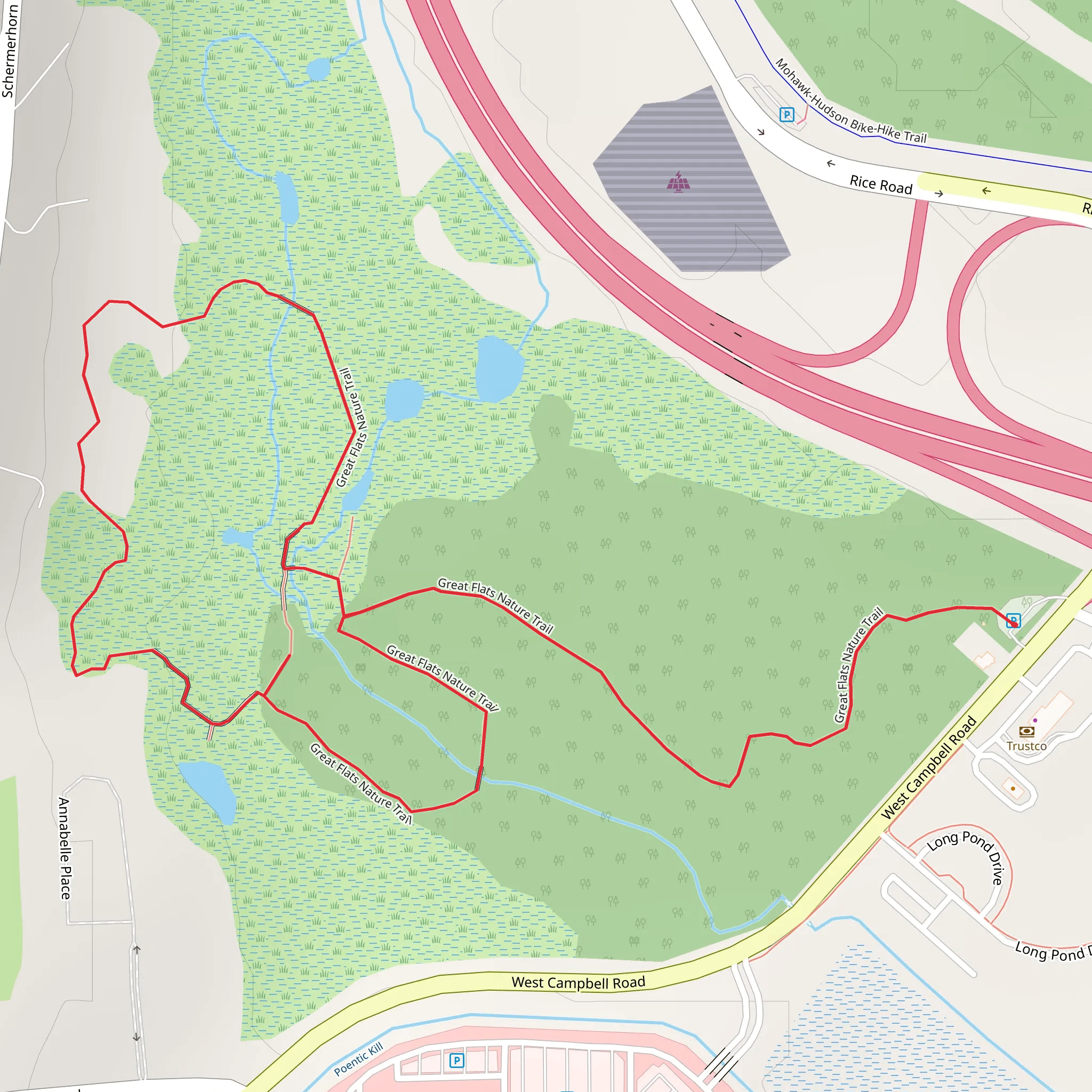 Great Flats Nature Trail Loop mobile static map