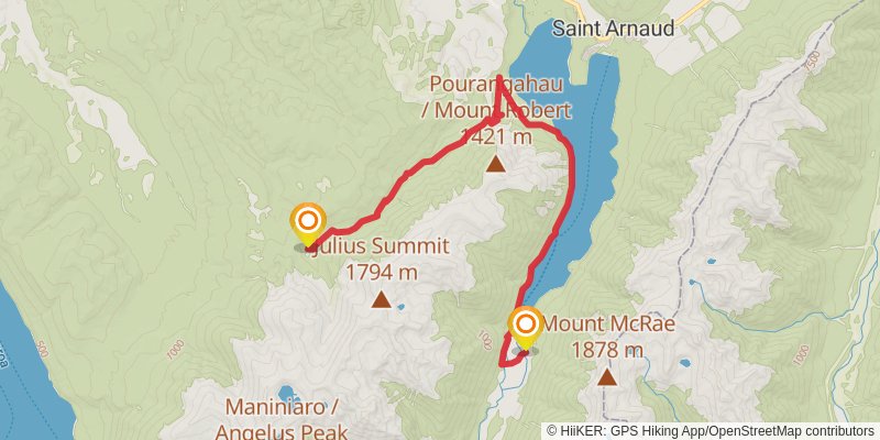 Travers-Sabine Circuit stage 5 Map