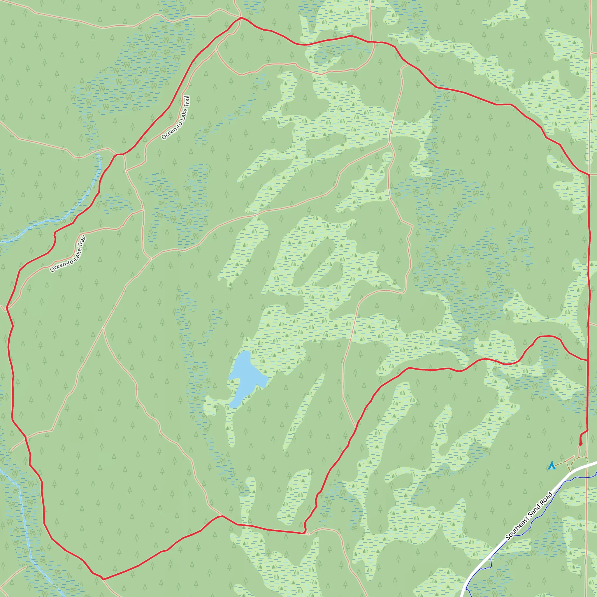 Red Trail - Eeagle View Loop mobile static map