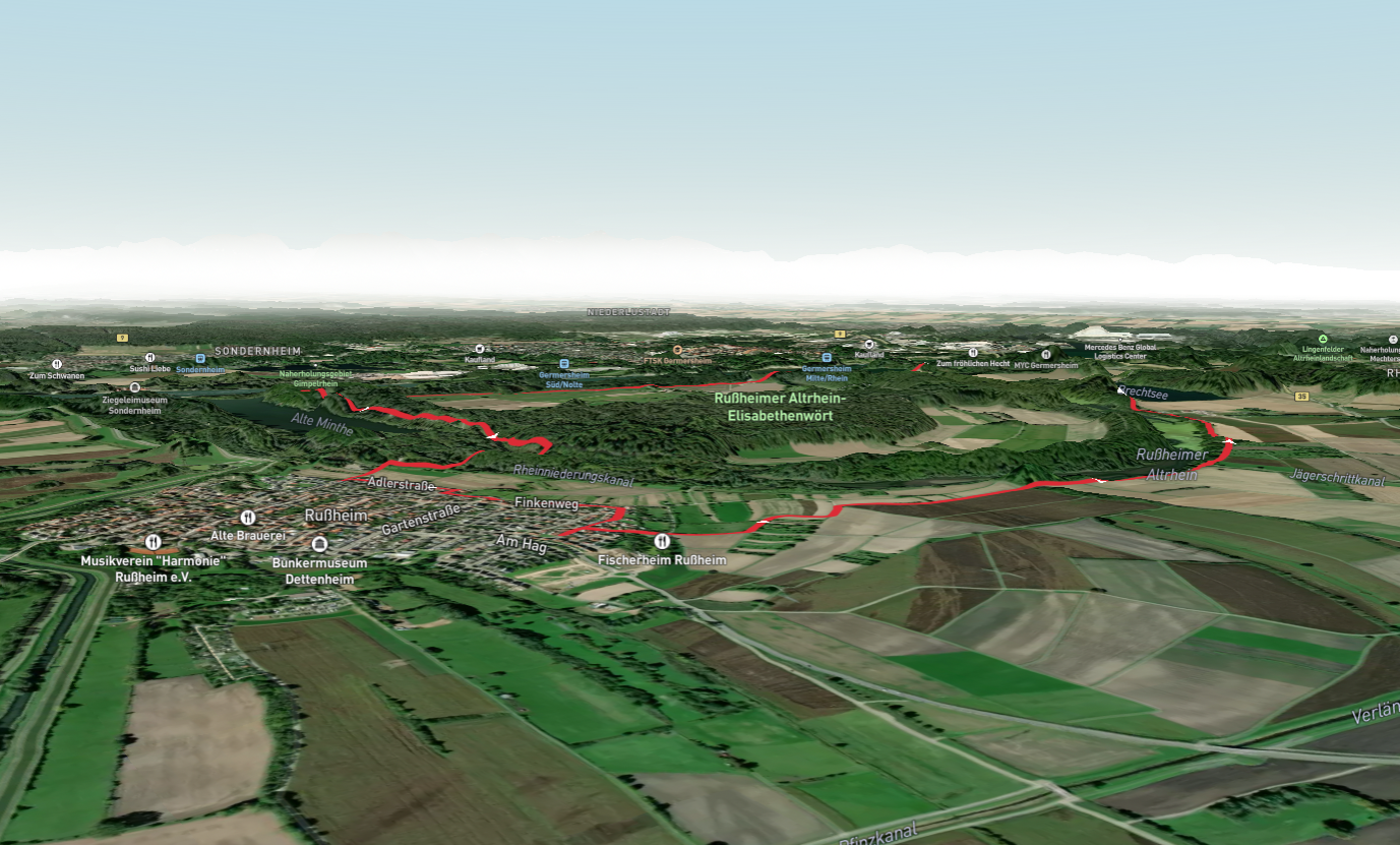 Rhein and Saalbachkanal via Rheinauenweg