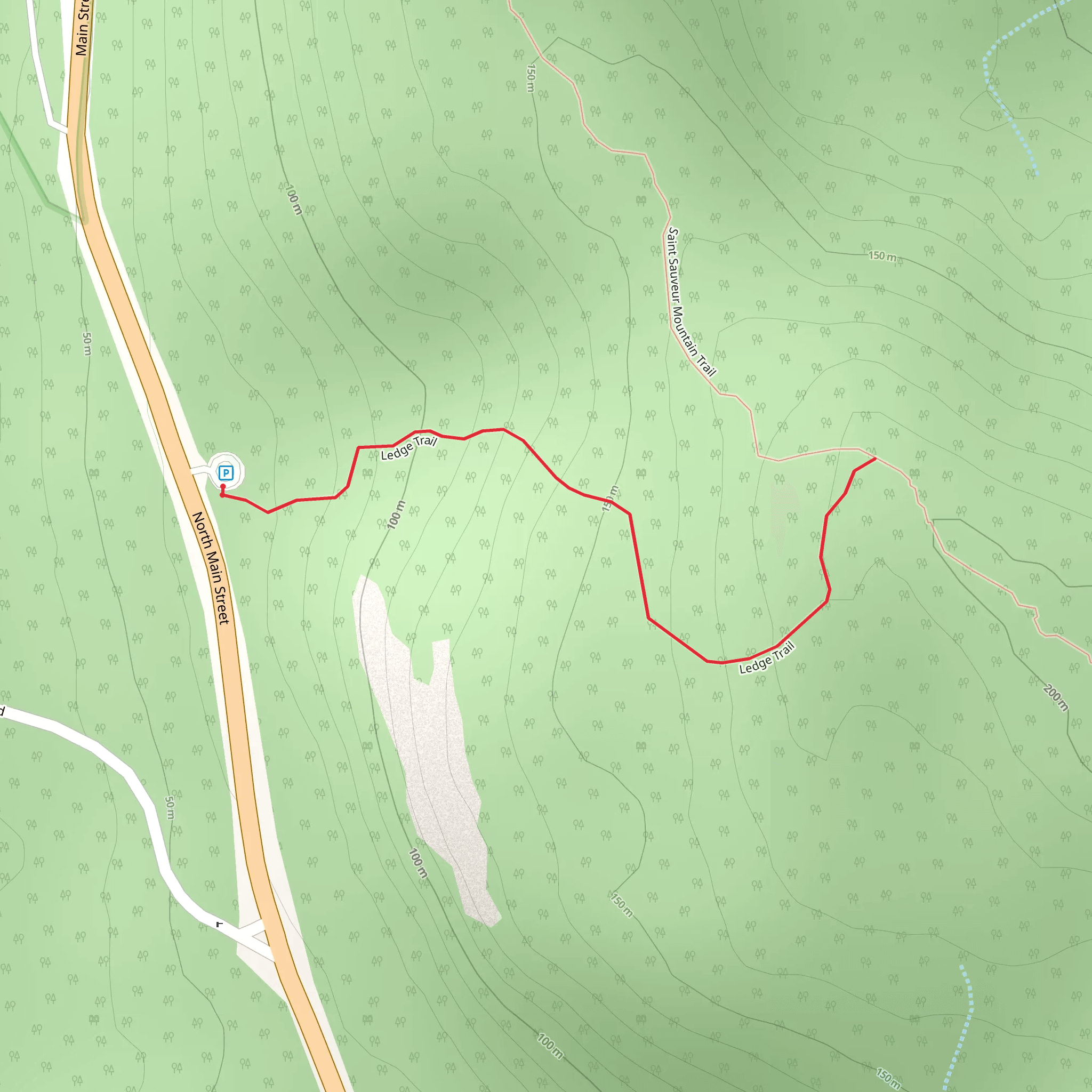 Ledge Trail mobile static map