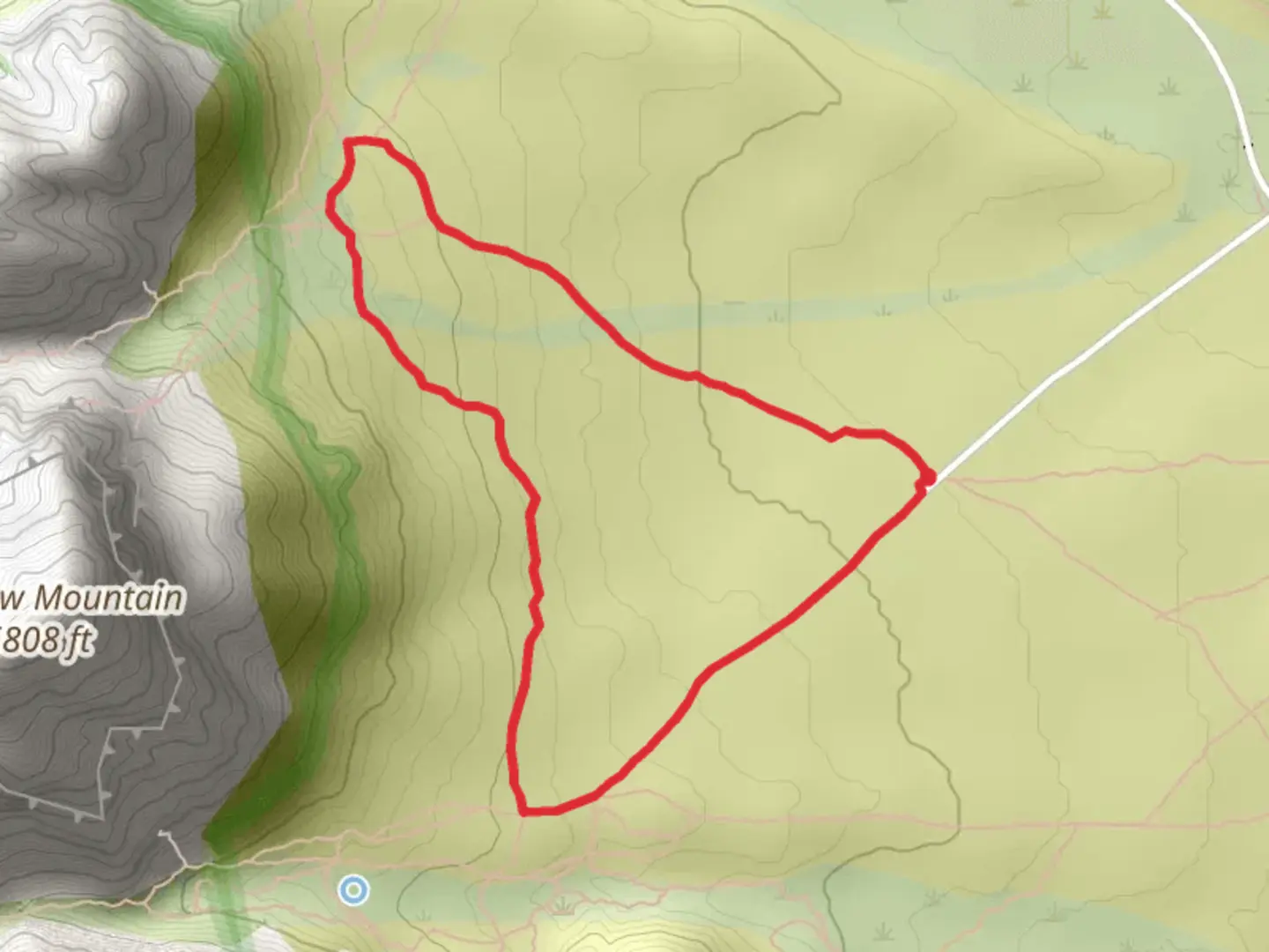 An image depicting the trail Knoll and Arnight Loop and its surrounding area.