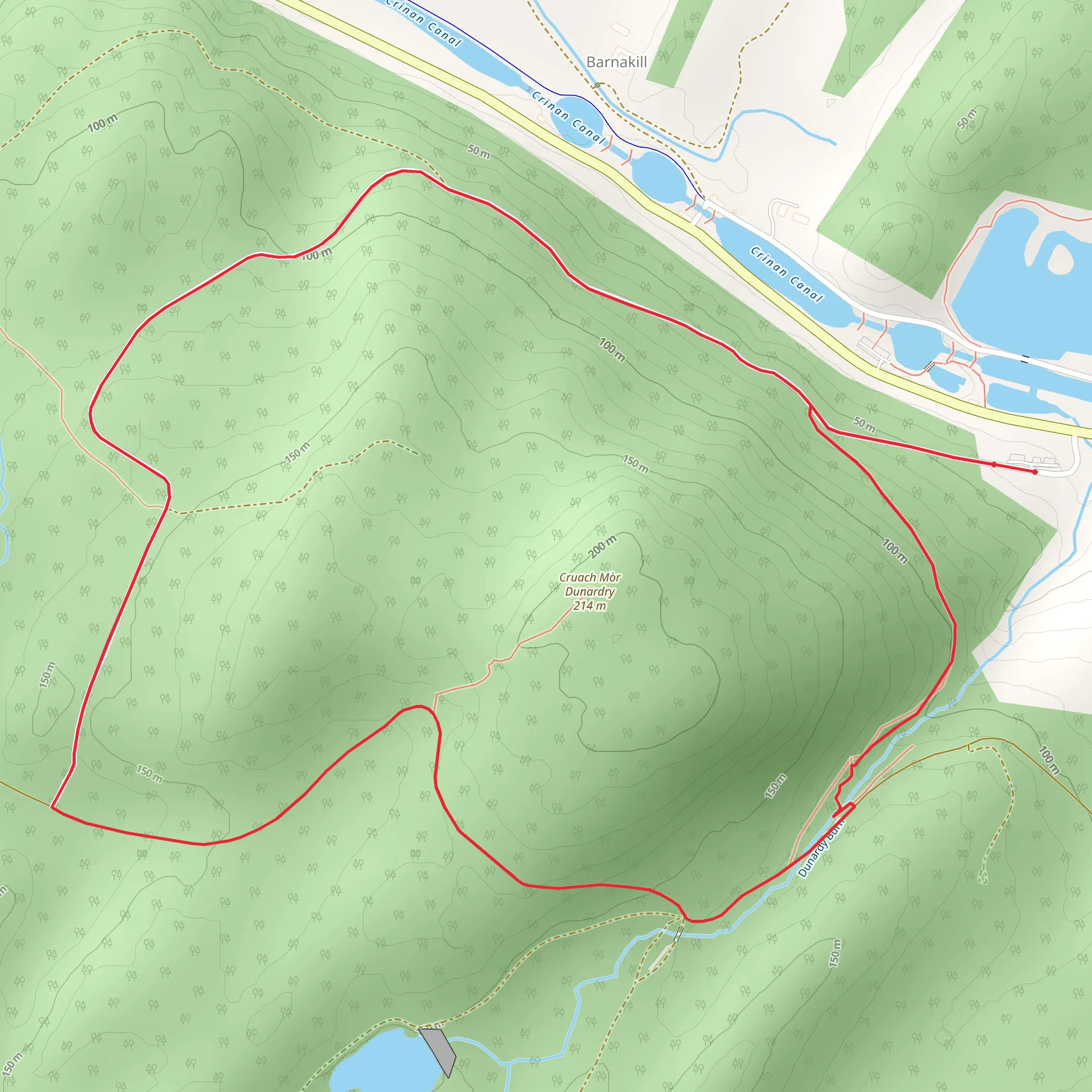 Dunardry Loop Trail mobile static map