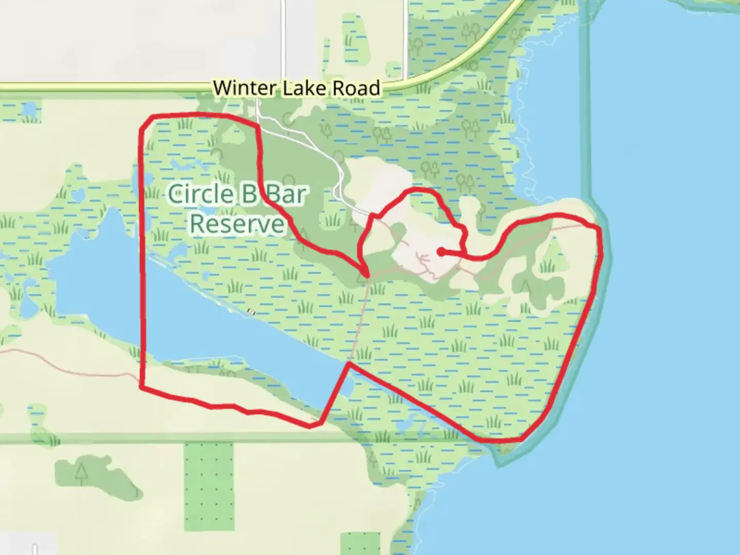 An image depicting the trail Circle B Bar Reserve Loop and its surrounding area.