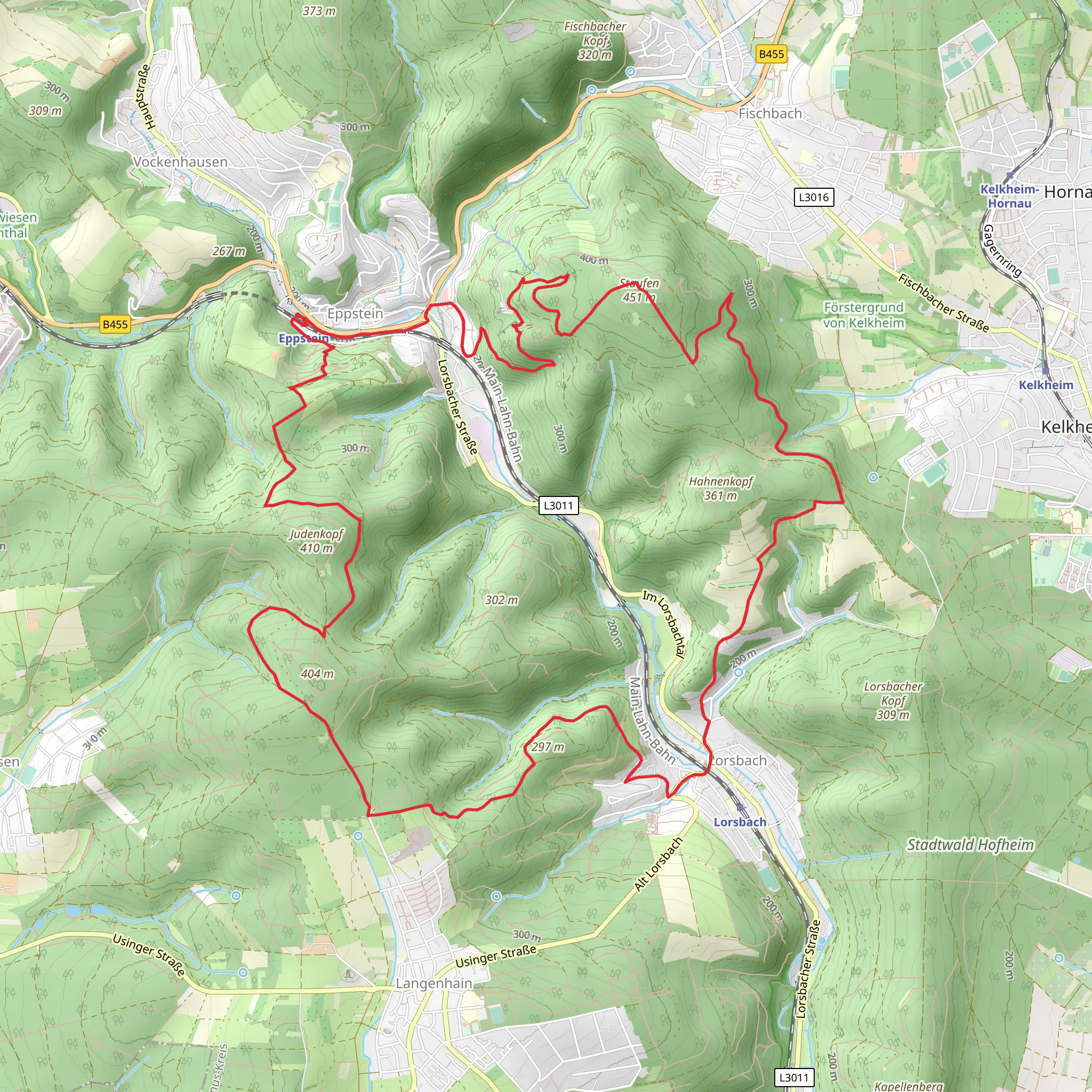 Eppstein to Lorsbach Loop via Staufen mobile static map