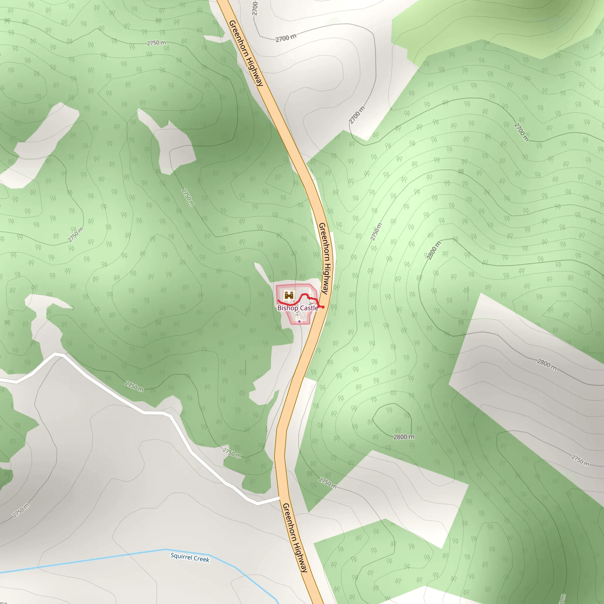 Greenhorn Highway - West mobile static map