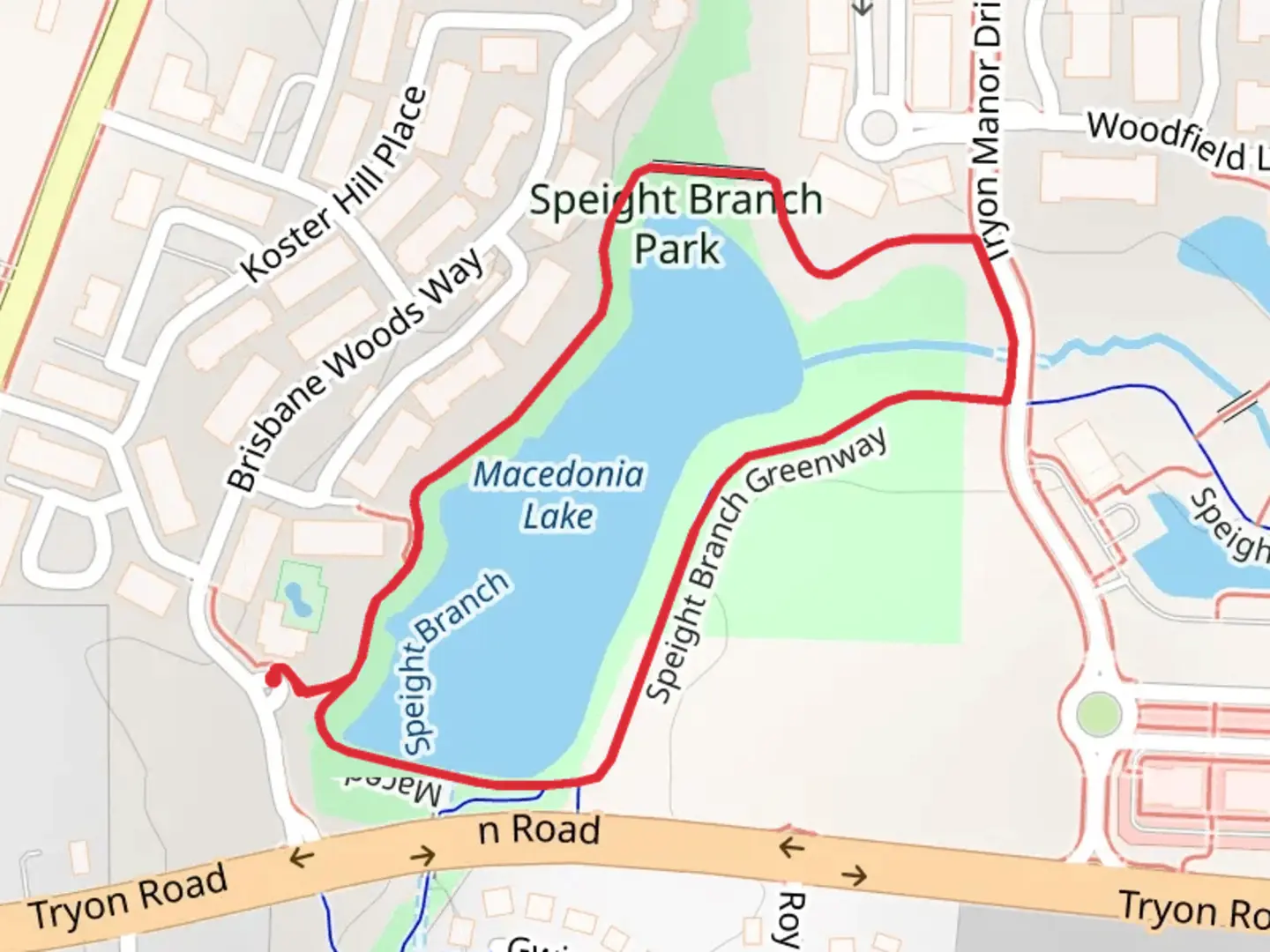 An image depicting the trail Macedonia Lake Loop and its surrounding area.