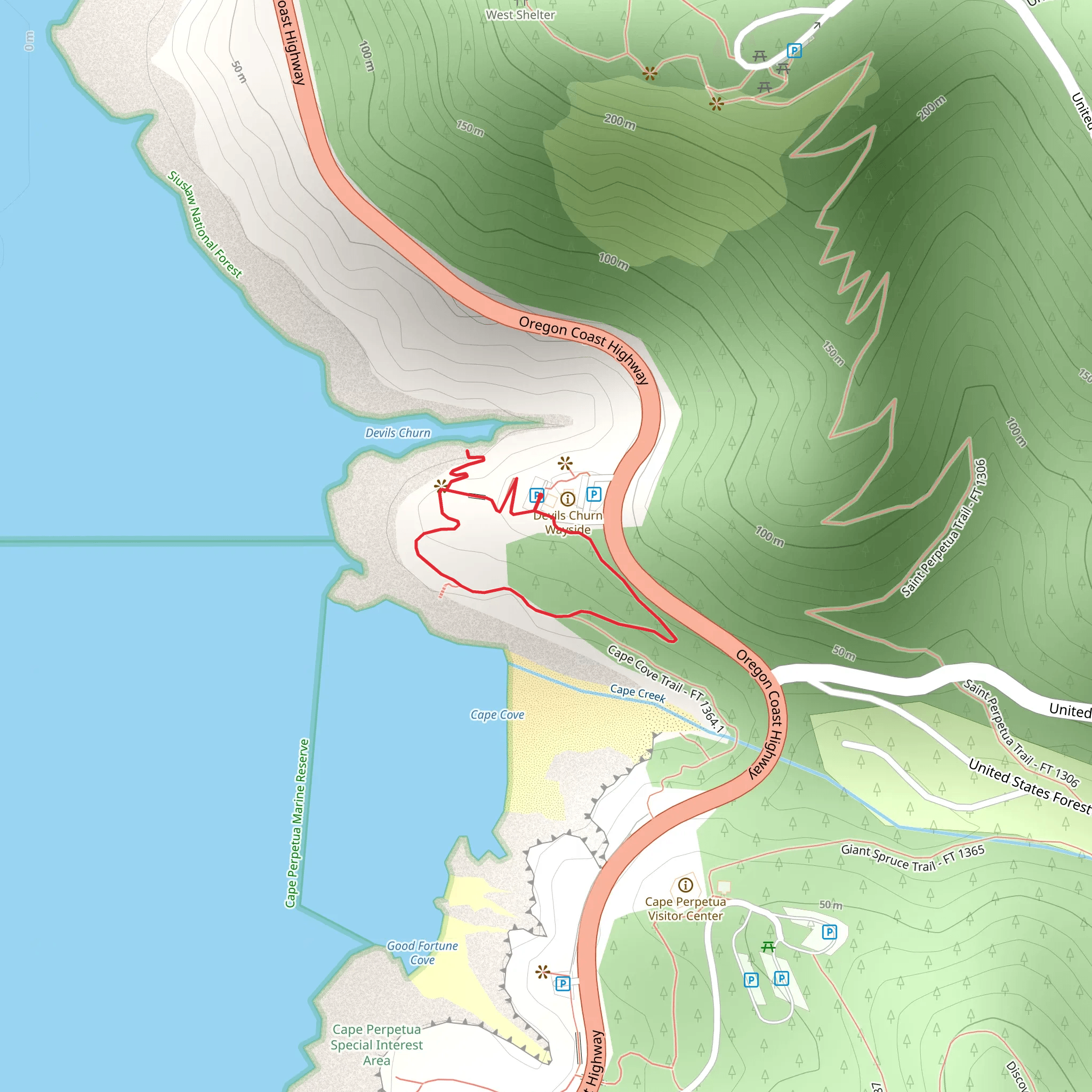 Trail of the Restless Waters Loop mobile static map