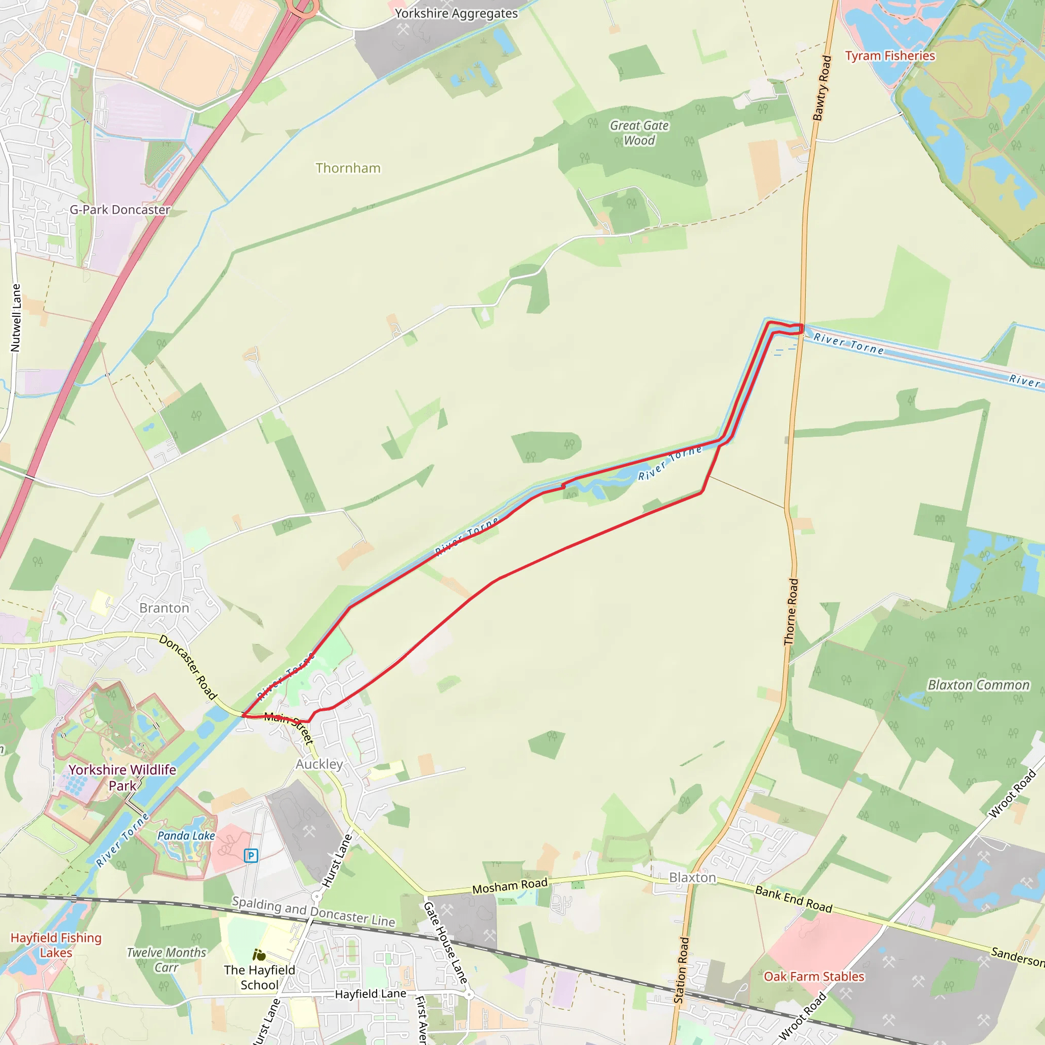 River Torno Loop - Auckley mobile static map