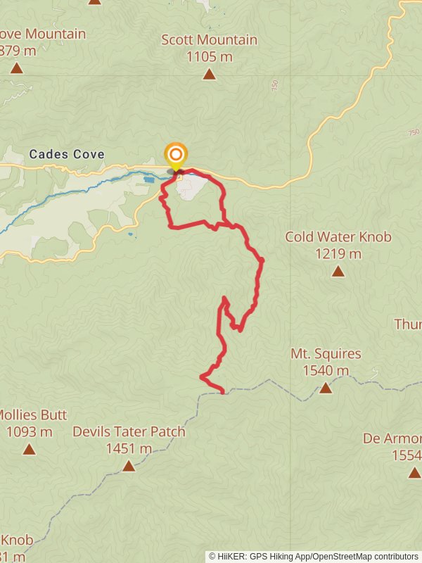 McCampbell Knob via Cades Cove Horse Trail
