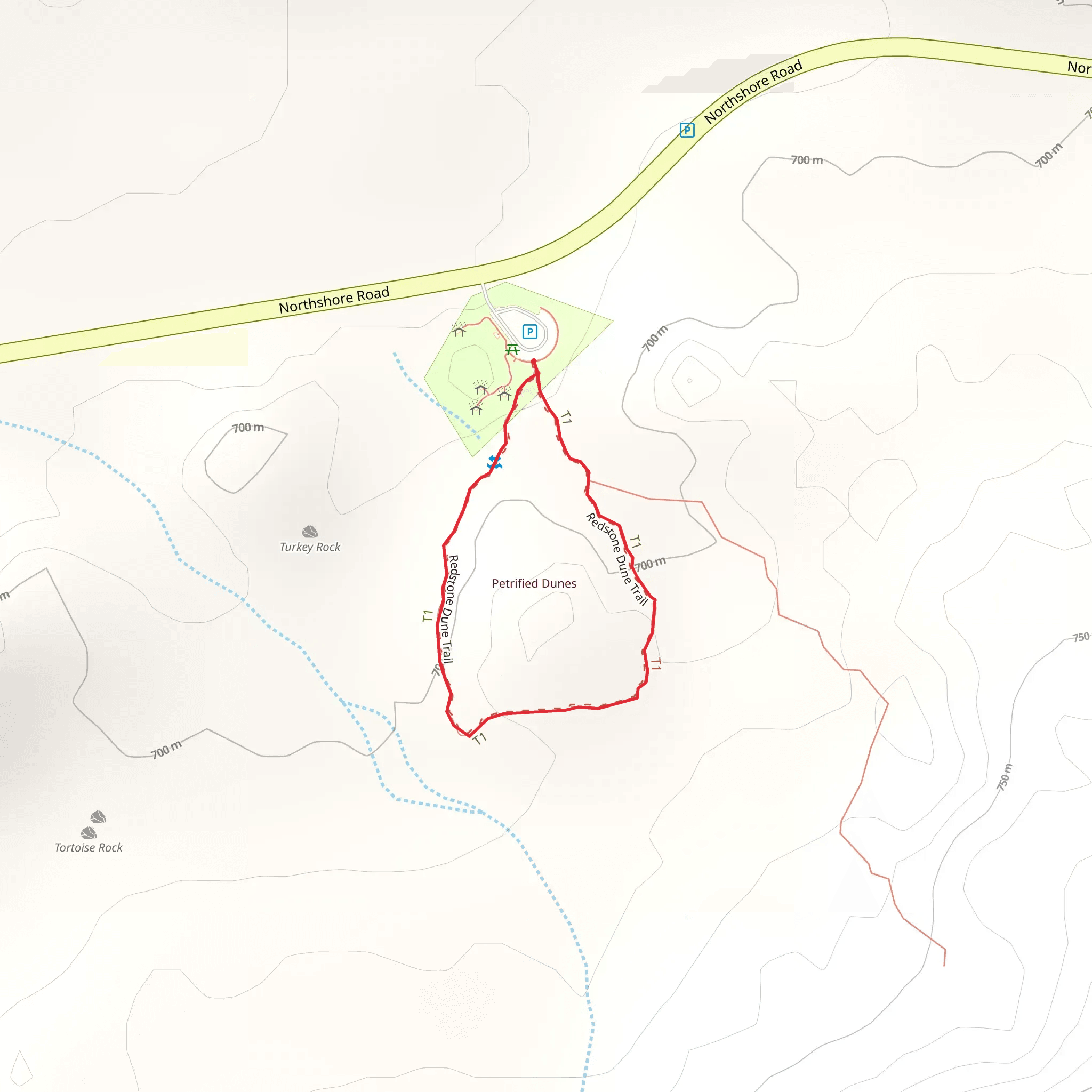 Redstone Loop Trail mobile static map