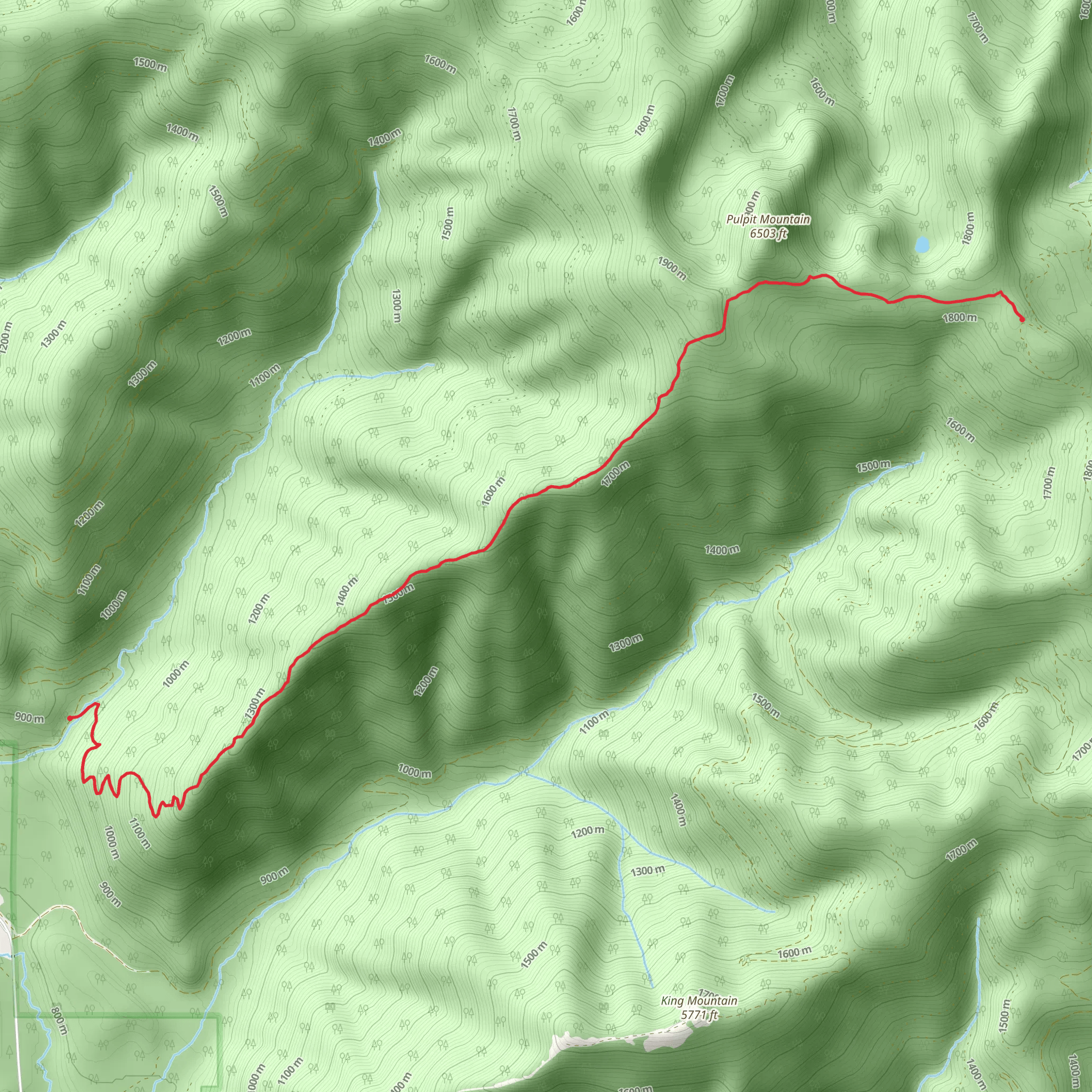 Pulpit Mountain National Recreation Trail mobile static map
