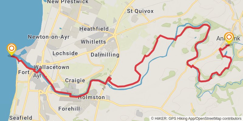 River Ayr Way stage 4 Map