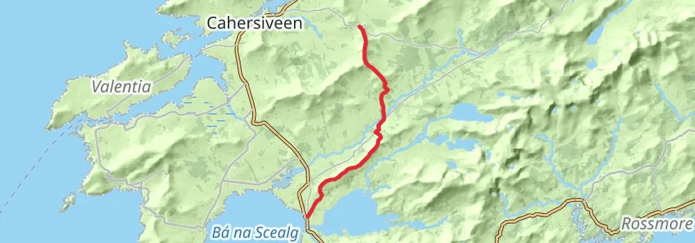 Kerry Way 6-Day Gentle Tour (Hillwalk Tours) stage 3 Map