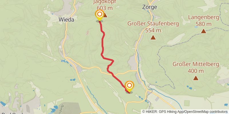 Harzer Baudensteig alt 3 Map