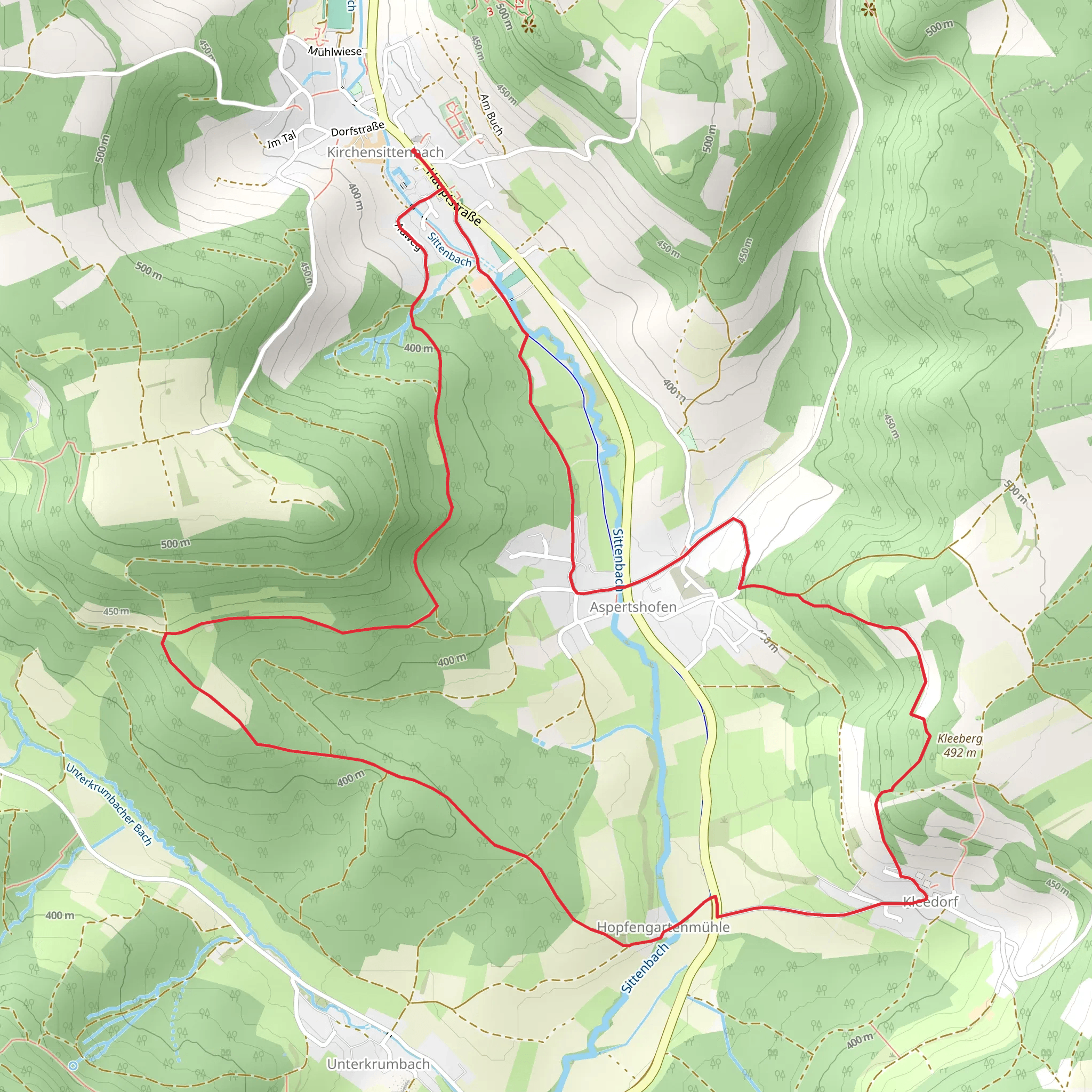 Kirchensittenbach 1 mobile static map