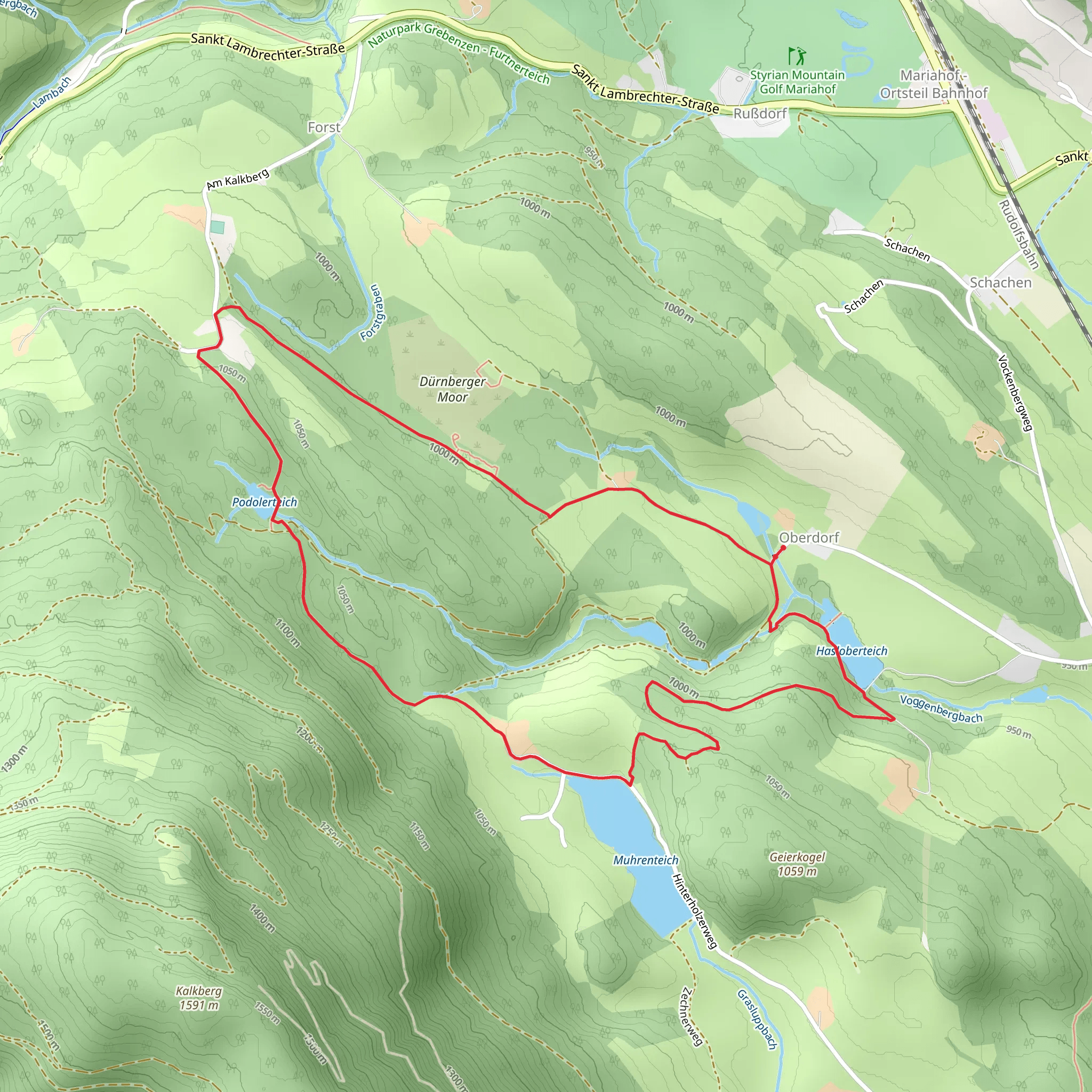 Murenteich and Hasloberteih Lakes Loop mobile static map
