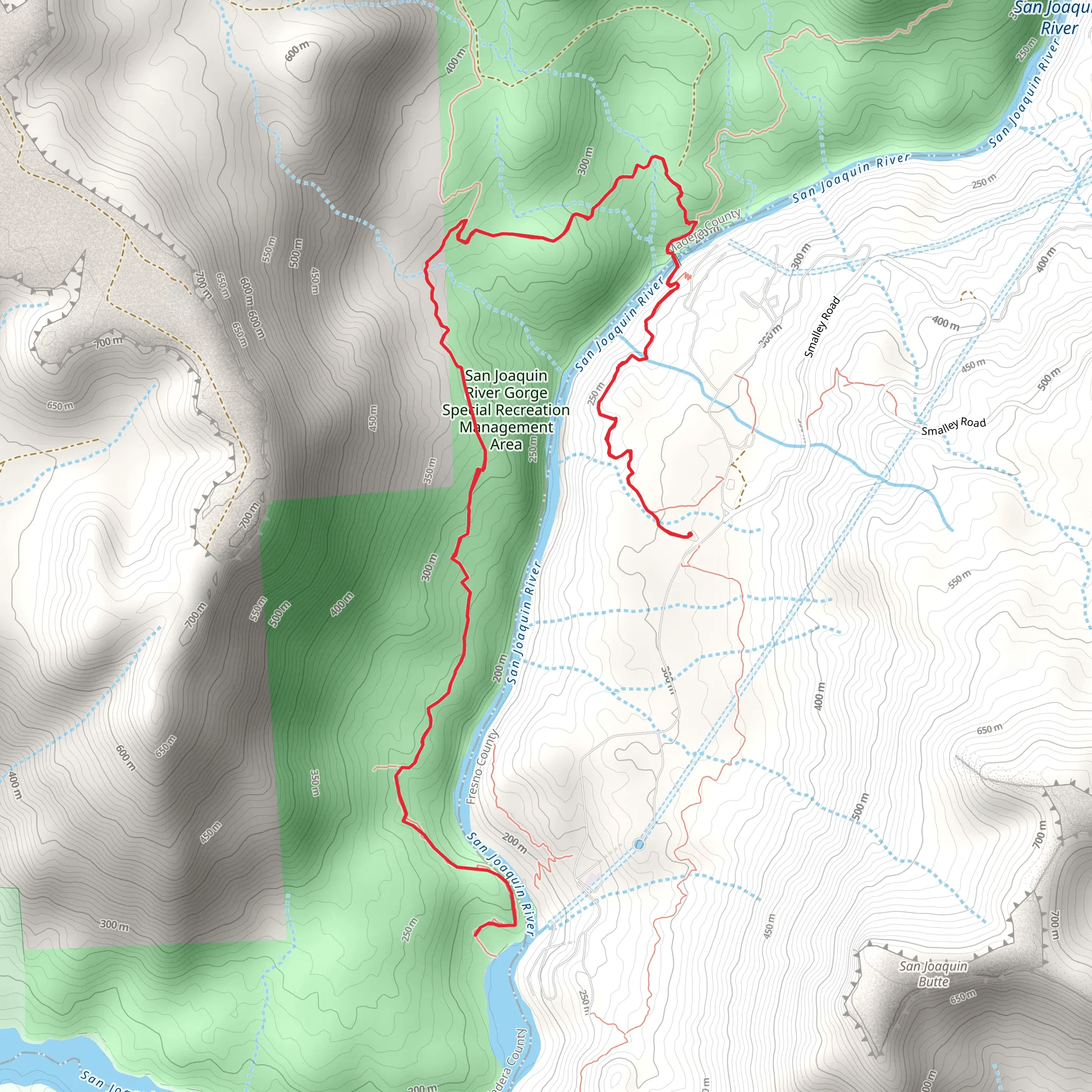Pa'san Ridge and Wuh-ki'o Trail mobile static map
