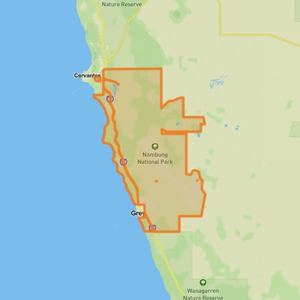 Nambung National Park mobile static map