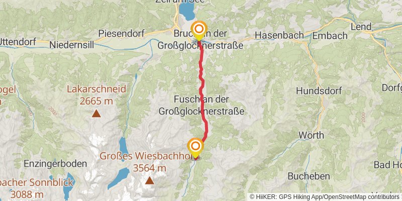 Die Glocknerrunde stage 8 Map