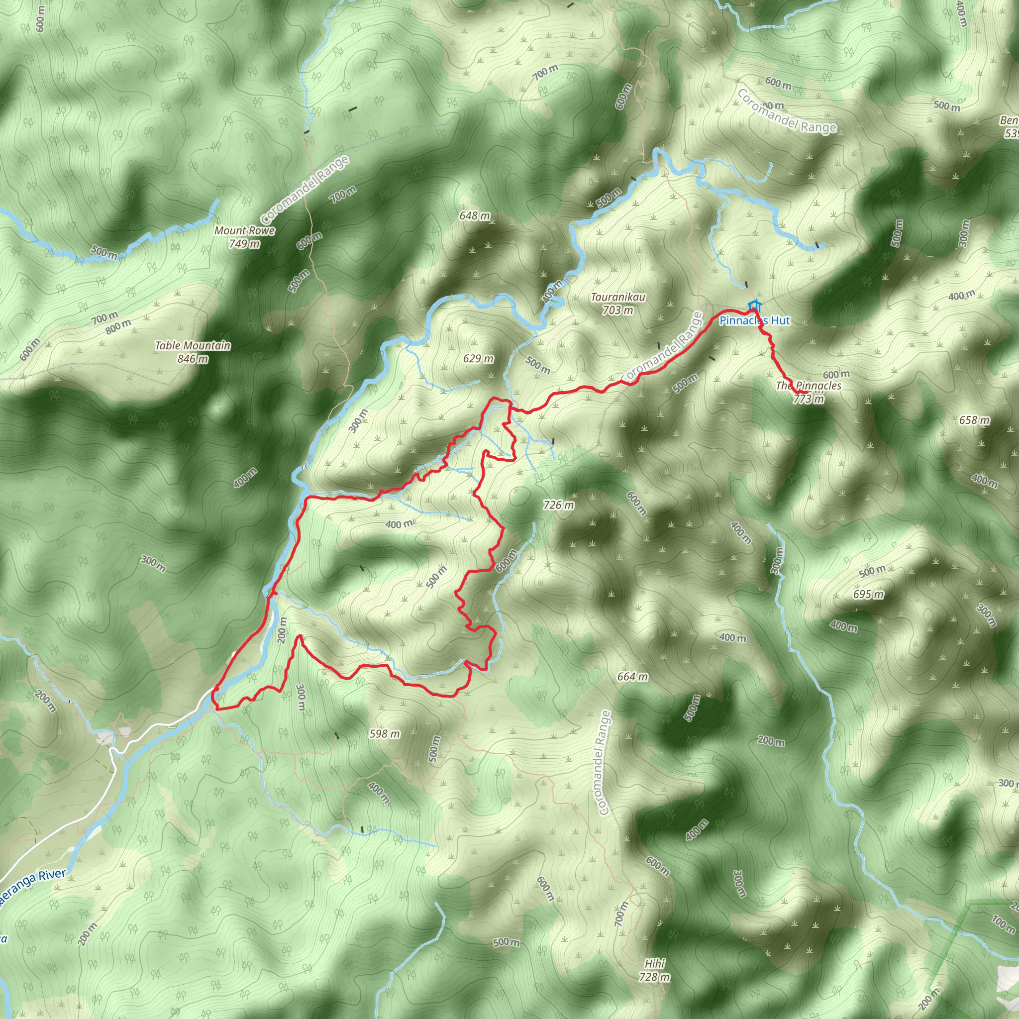 The Pinnacles Loop Track mobile static map