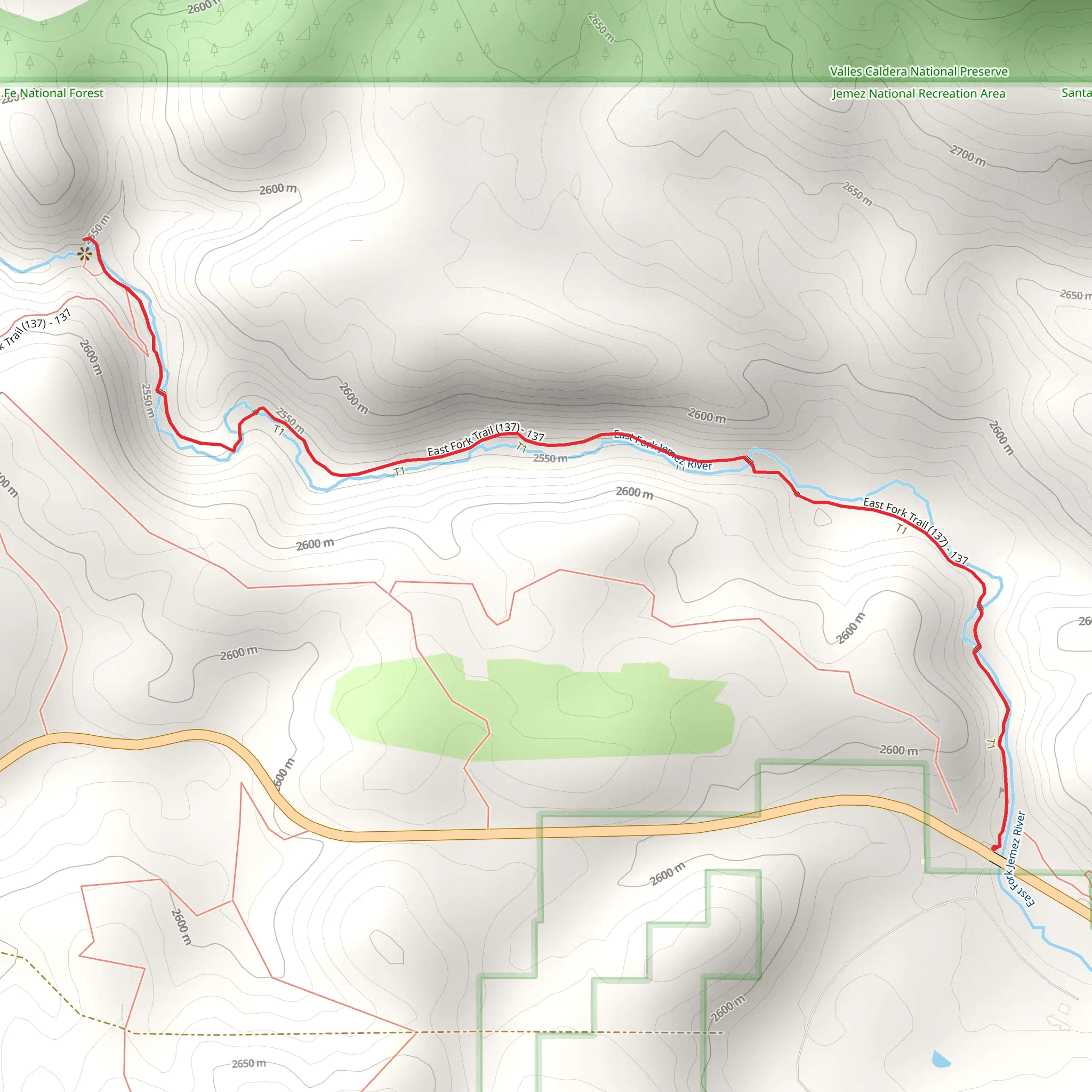 East Fork Jemez River mobile static map
