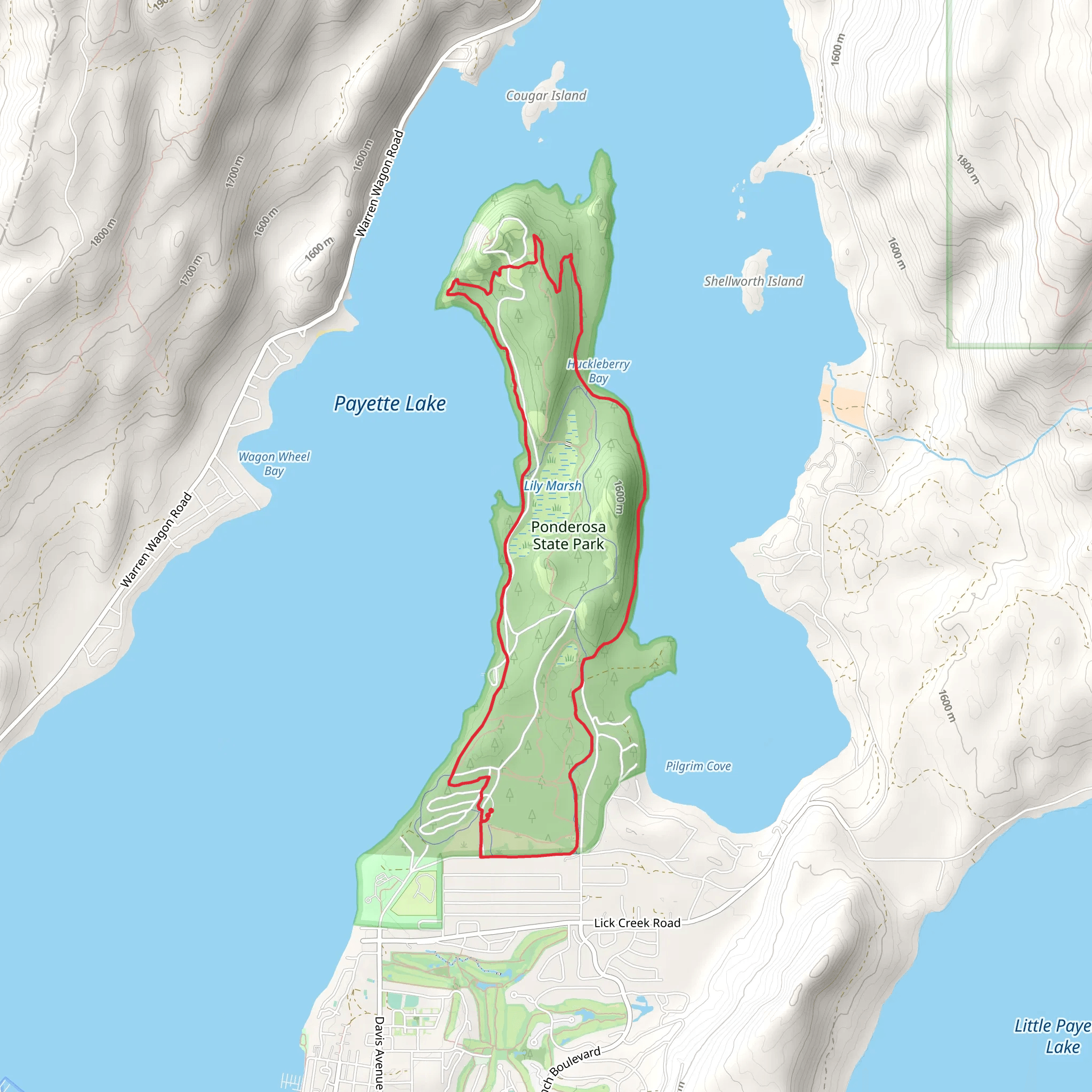Huckleberry and Aspen Loop mobile static map