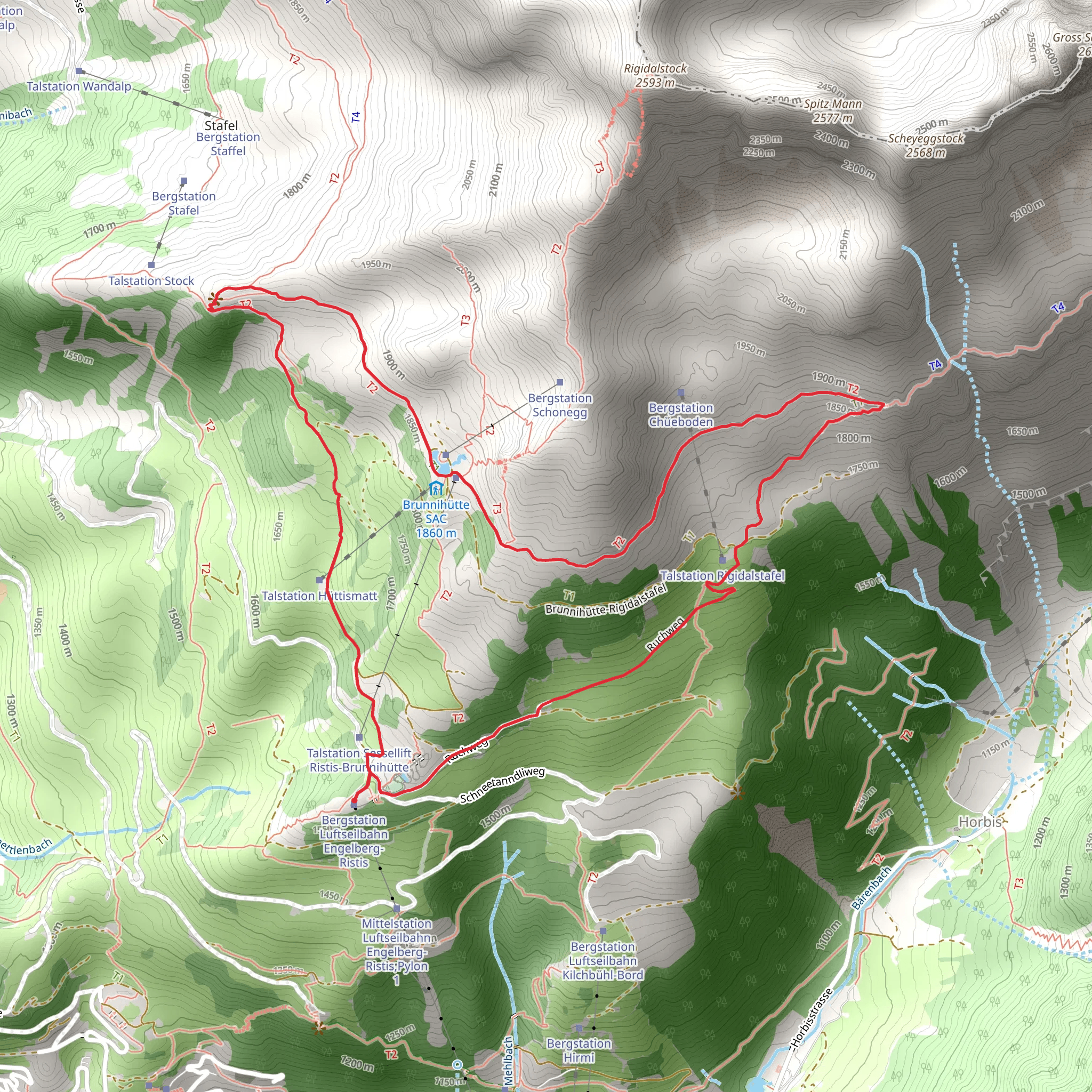 Brunni Trail mobile static map