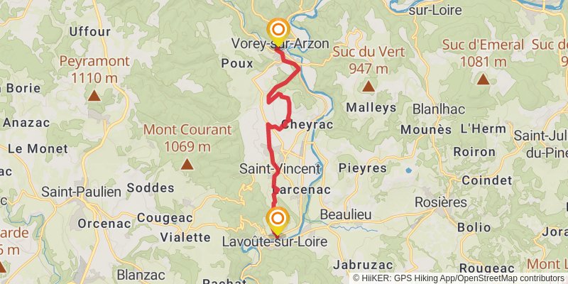 GR 3 - Vallee De La Loire stage 6 Map