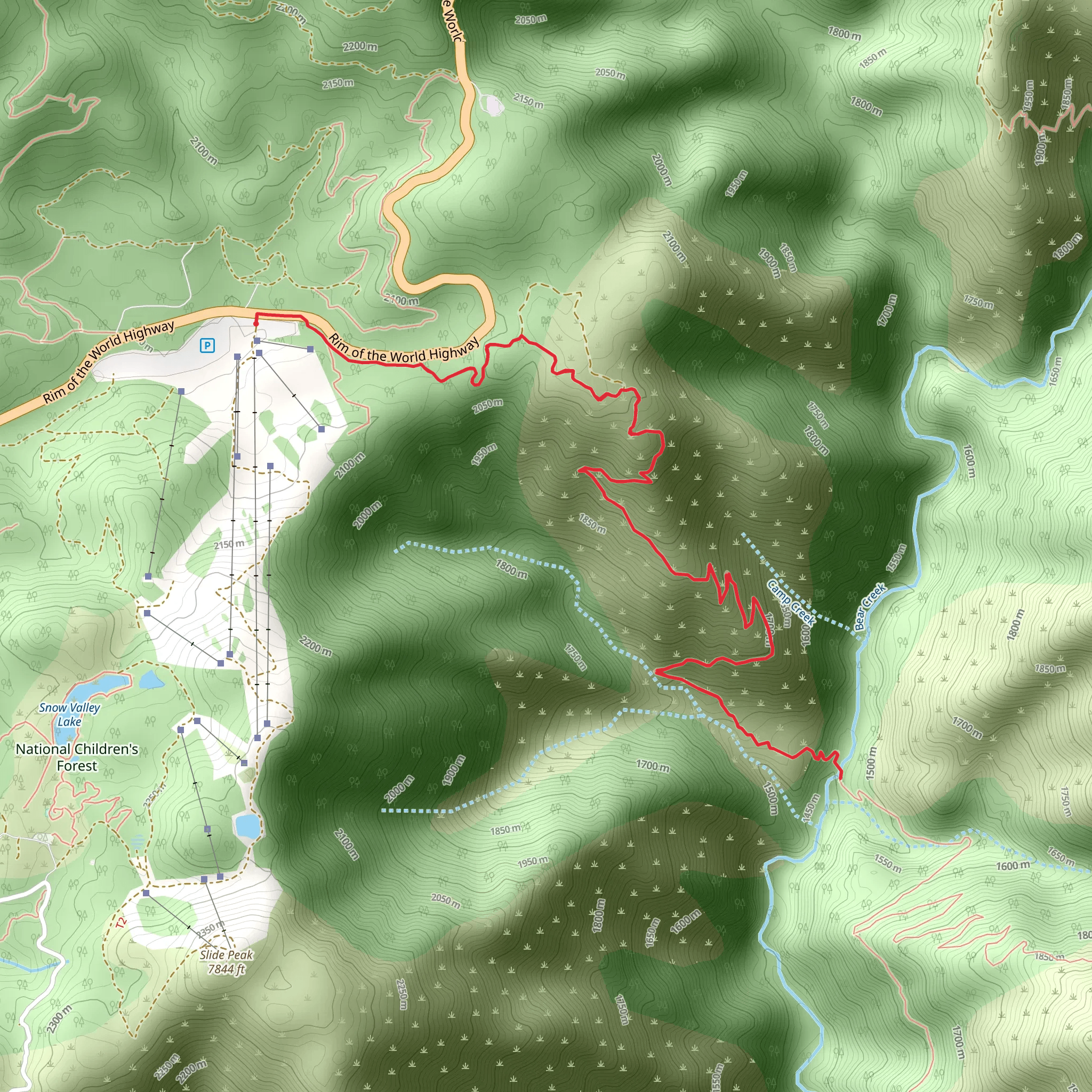 Camp Creek National Recreation Trail mobile static map