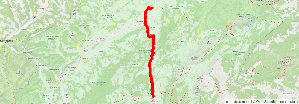 Emmenuferweg - Sörenberg-Schüpfheim stage 2 Map