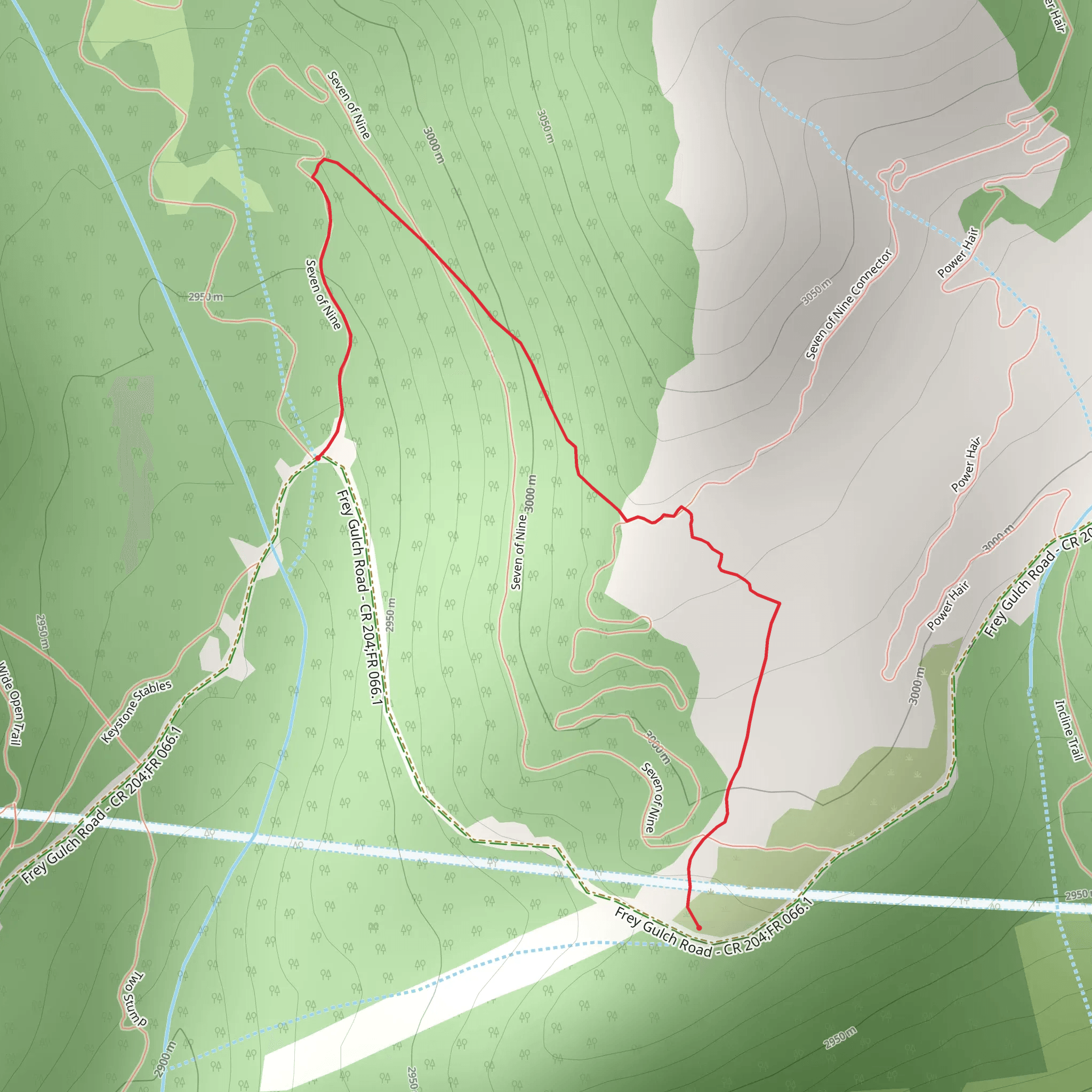 Seven of Nine Trail mobile static map