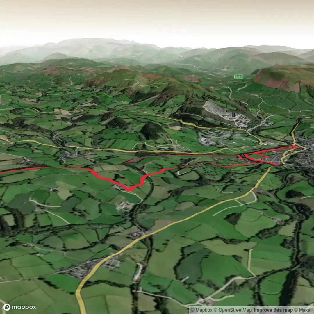 An image depicting the trail Wye Valley Walk Builth Wells Circular - Upper Limits UK and its surrounding area.