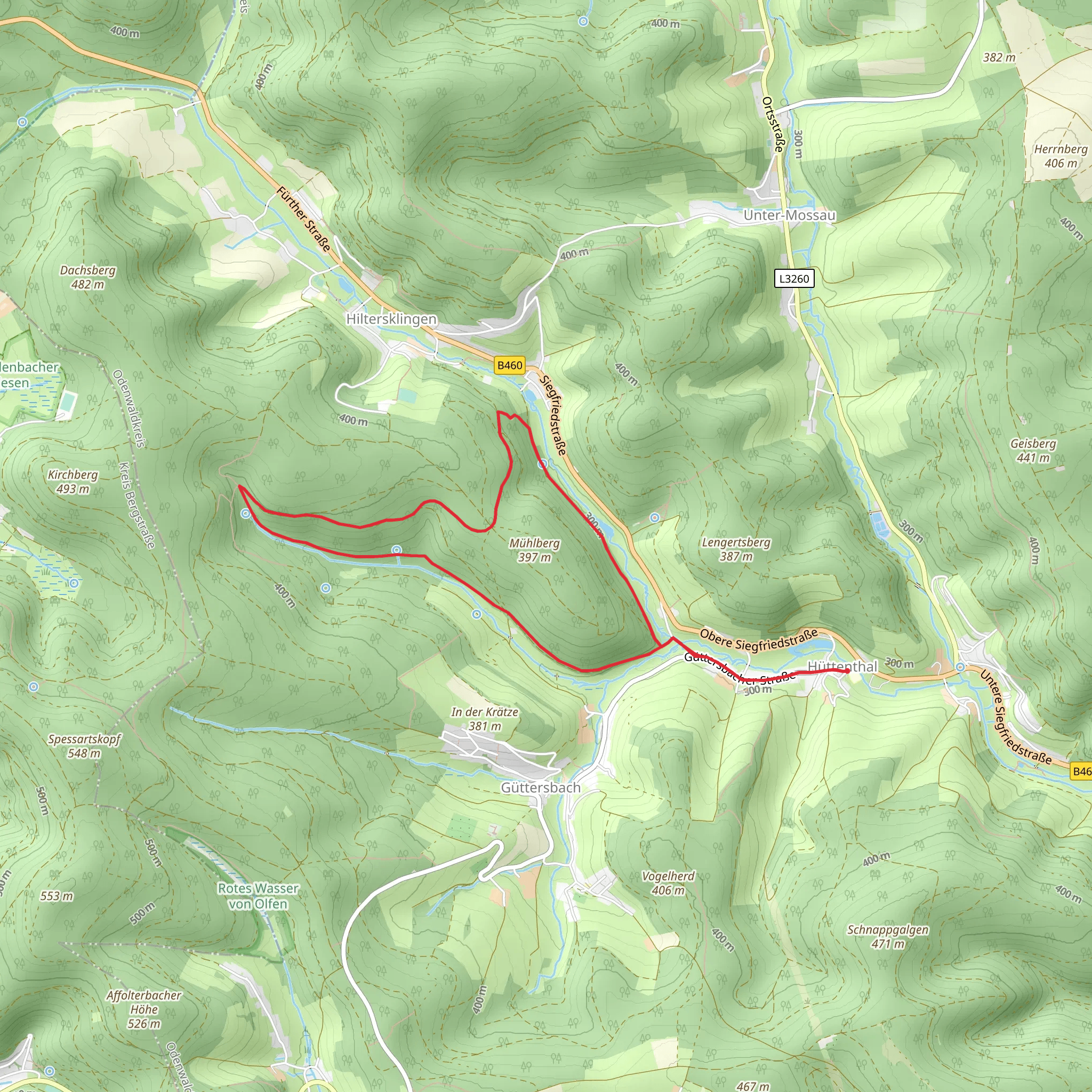 Dachsberg Weg and Mossautaler Drachenweg Loop mobile static map