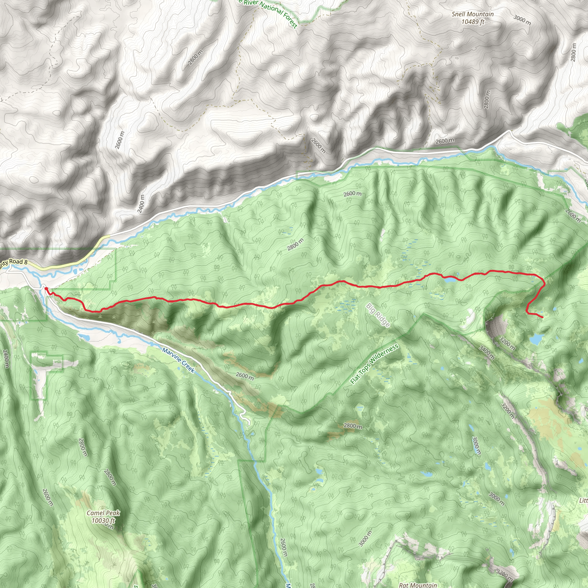 Big Ridge Trail mobile static map