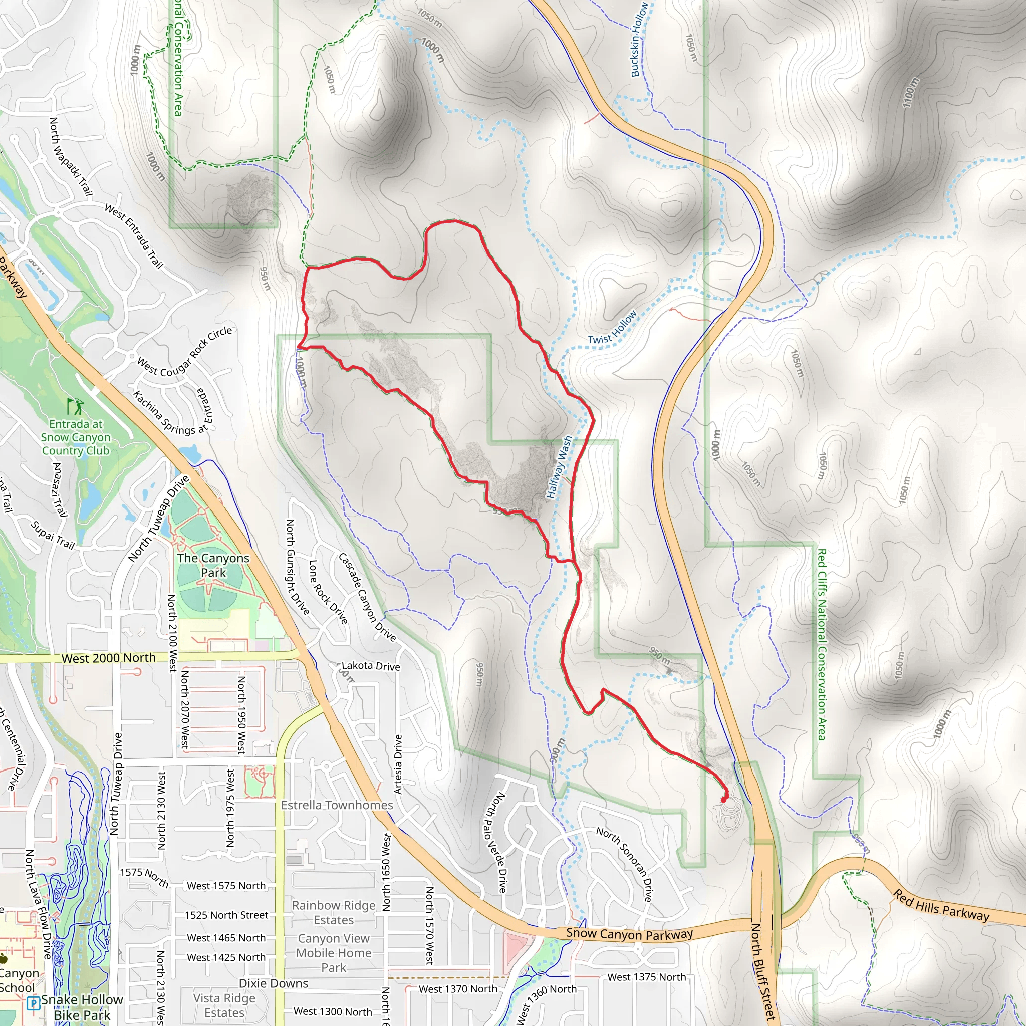Beck Hill Trail and Turtle Wall Trail mobile static map
