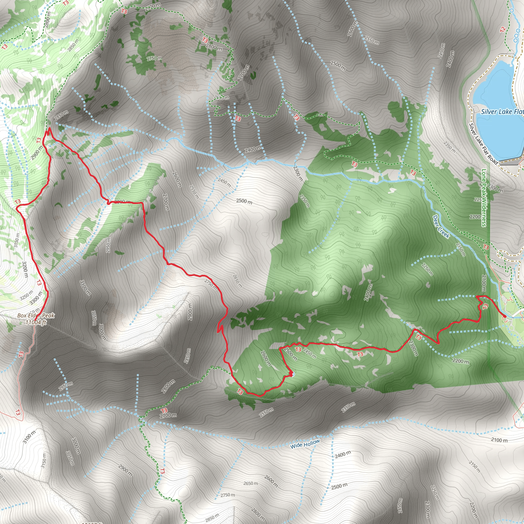 Box Elder Trail and White Canyon Trail mobile static map