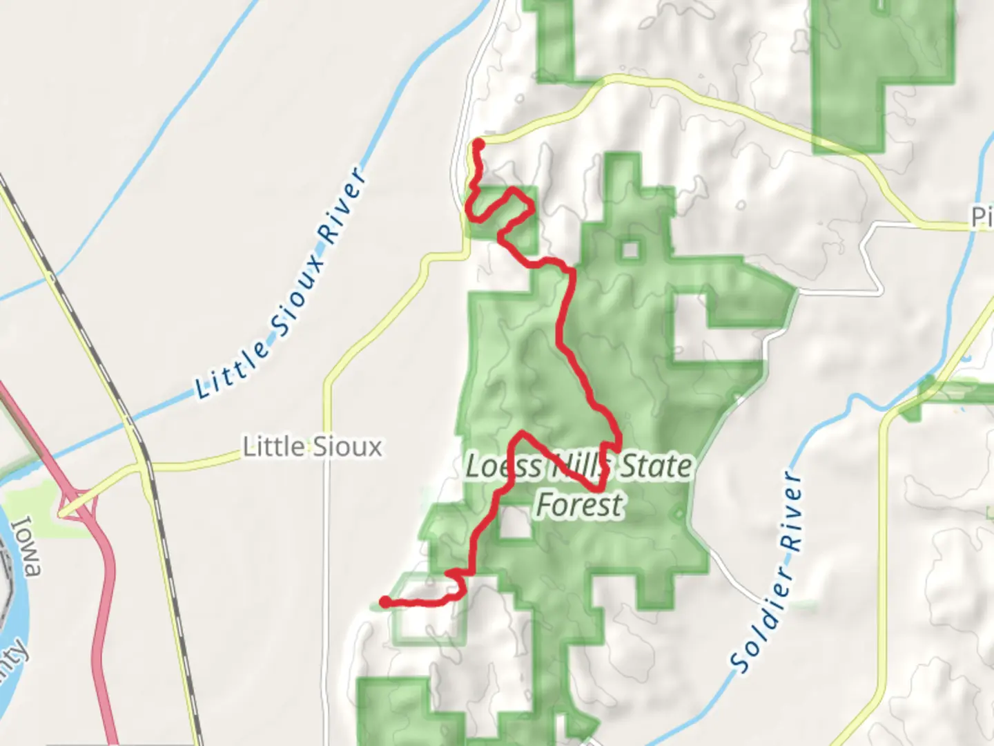 An image depicting the trail Brent's Trail and its surrounding area.