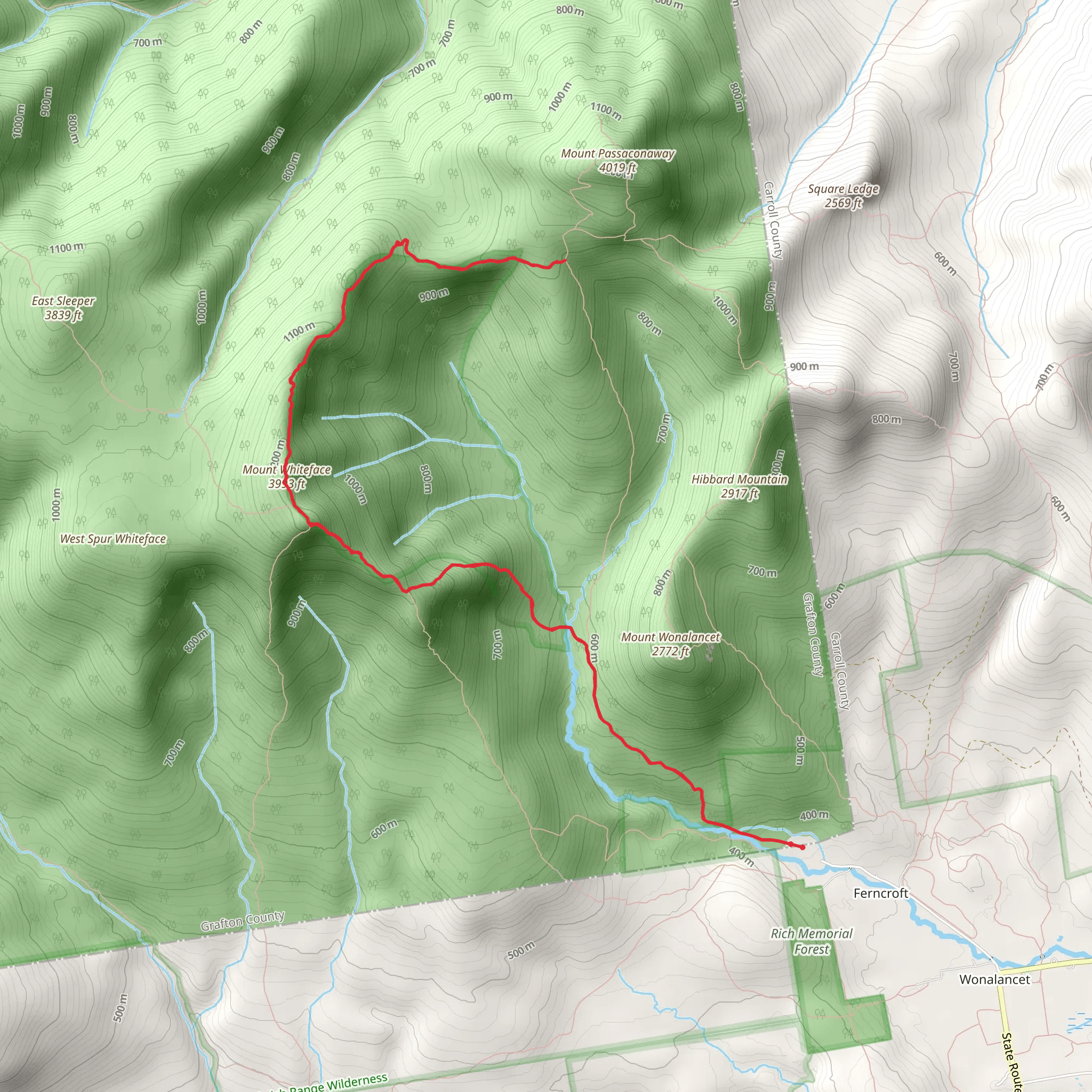 Rollins Trail via Dicey's Mill Trail mobile static map