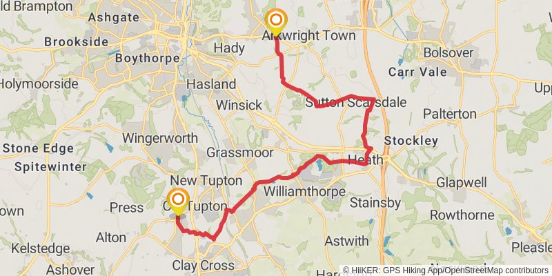 Chesterfield Round Walk stage 2 Map