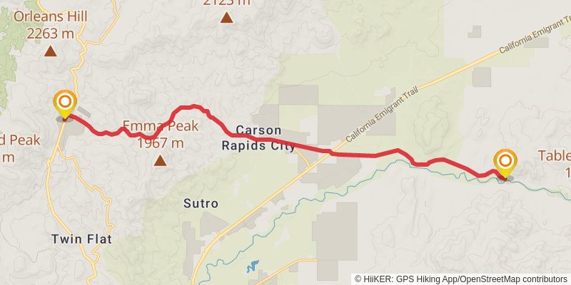 American Discovery Trail North Route stage 352 Map