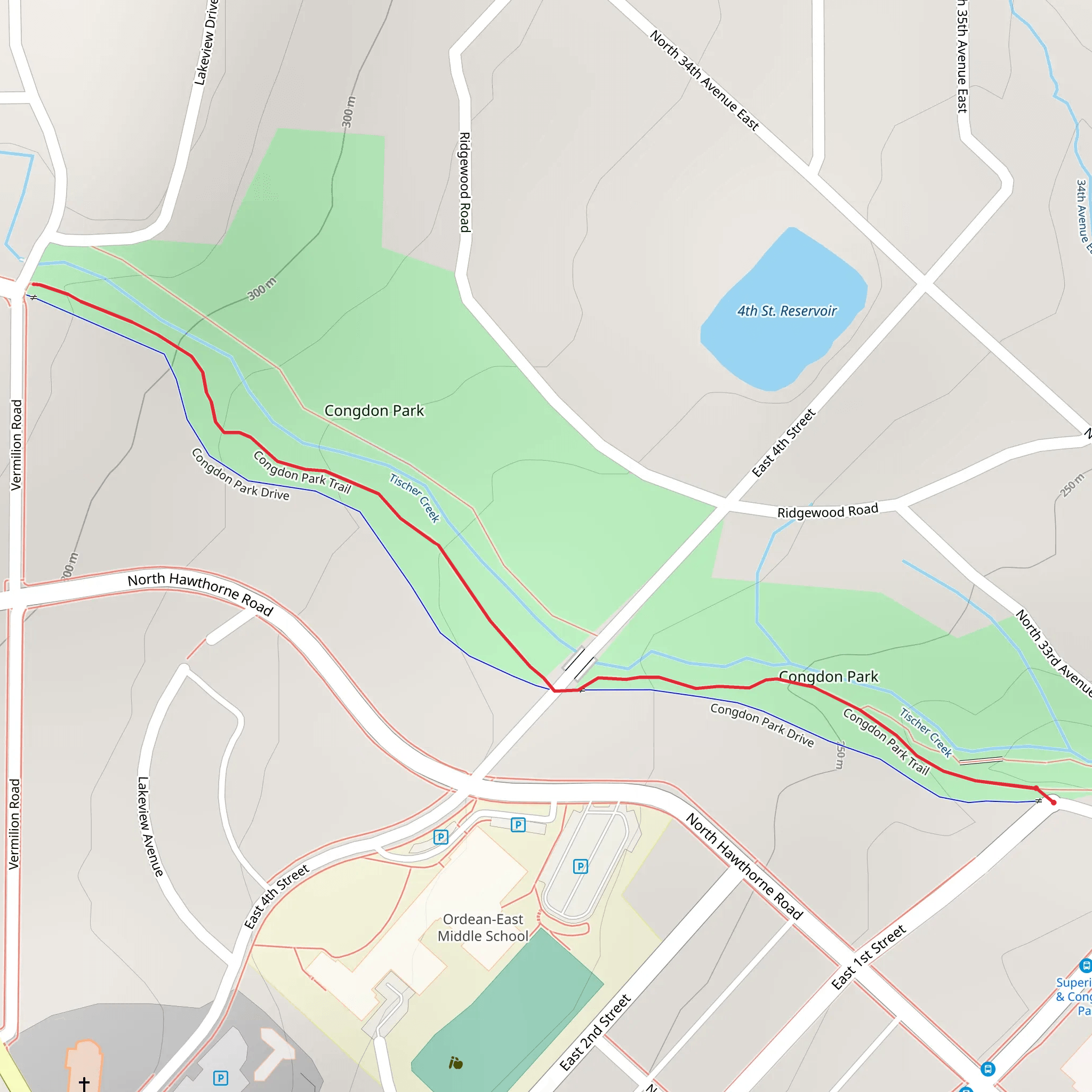 Tischer Creek mobile static map