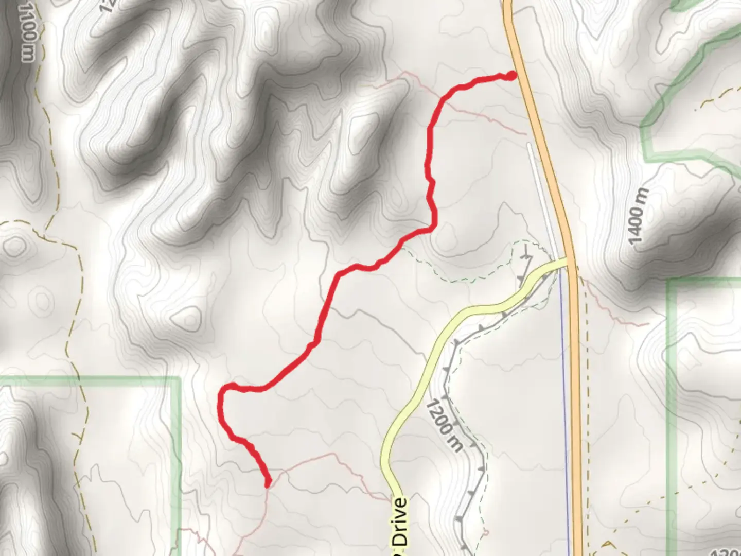 An image depicting the trail Whiterocks Trail Out and Back and its surrounding area.