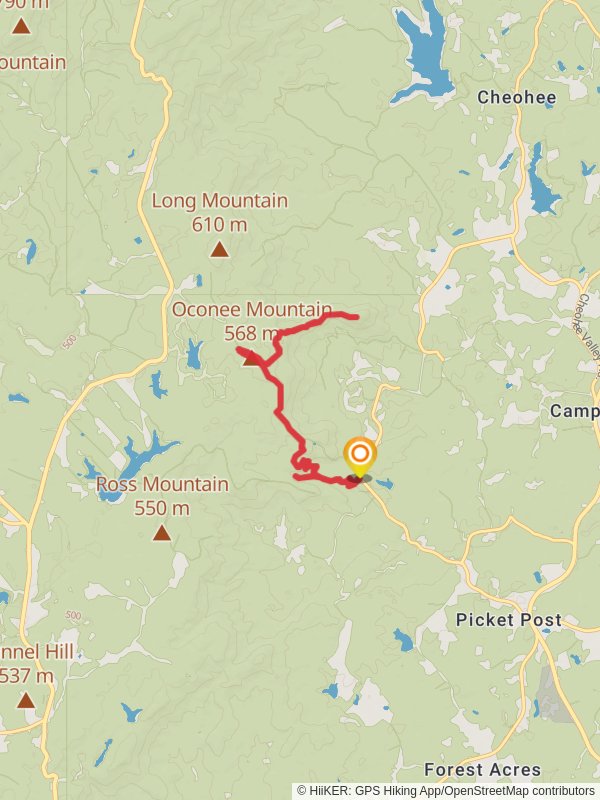 Station Cove Falls and Tamassee Knob Trail