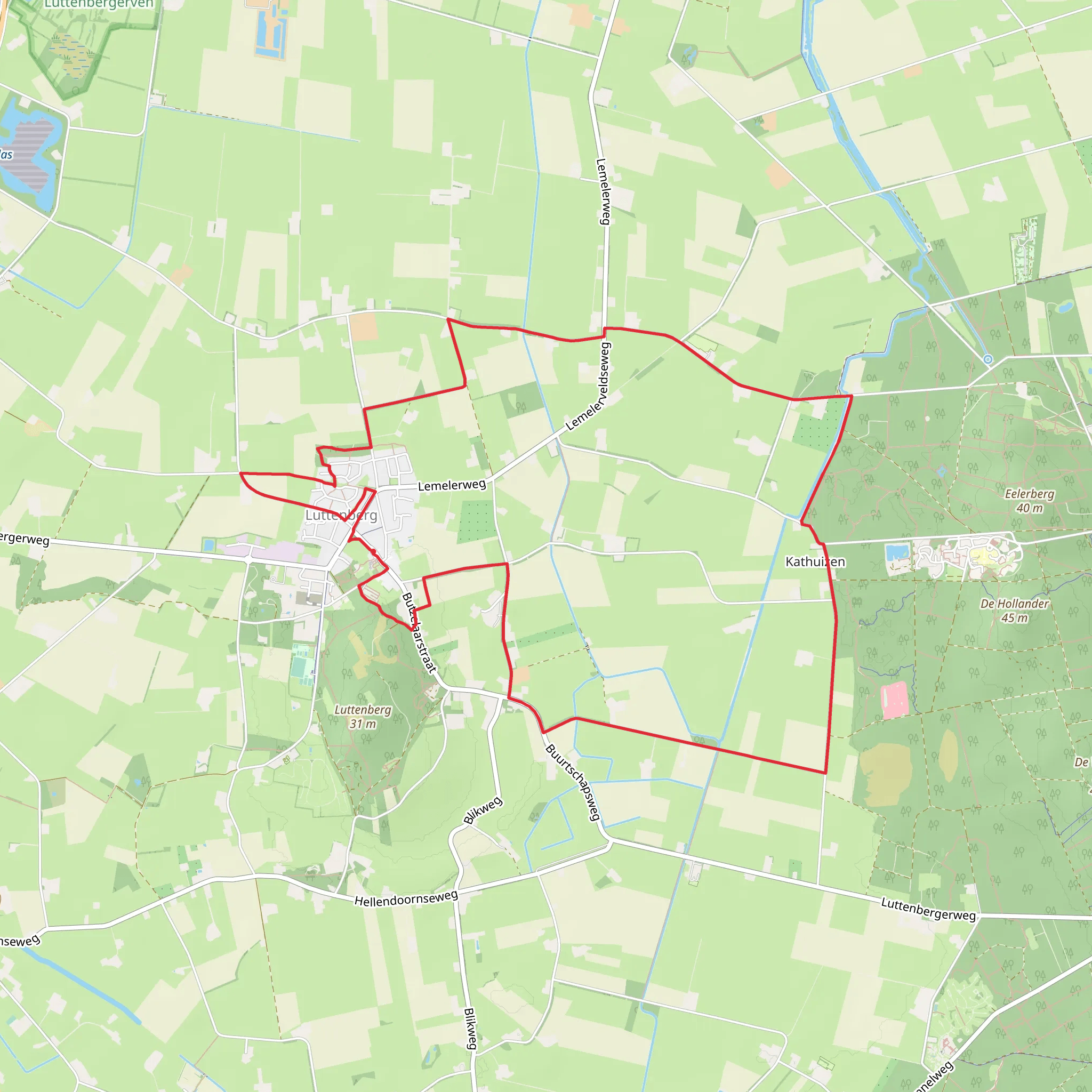 Oude Twentse Weg and Pollen Weg mobile static map