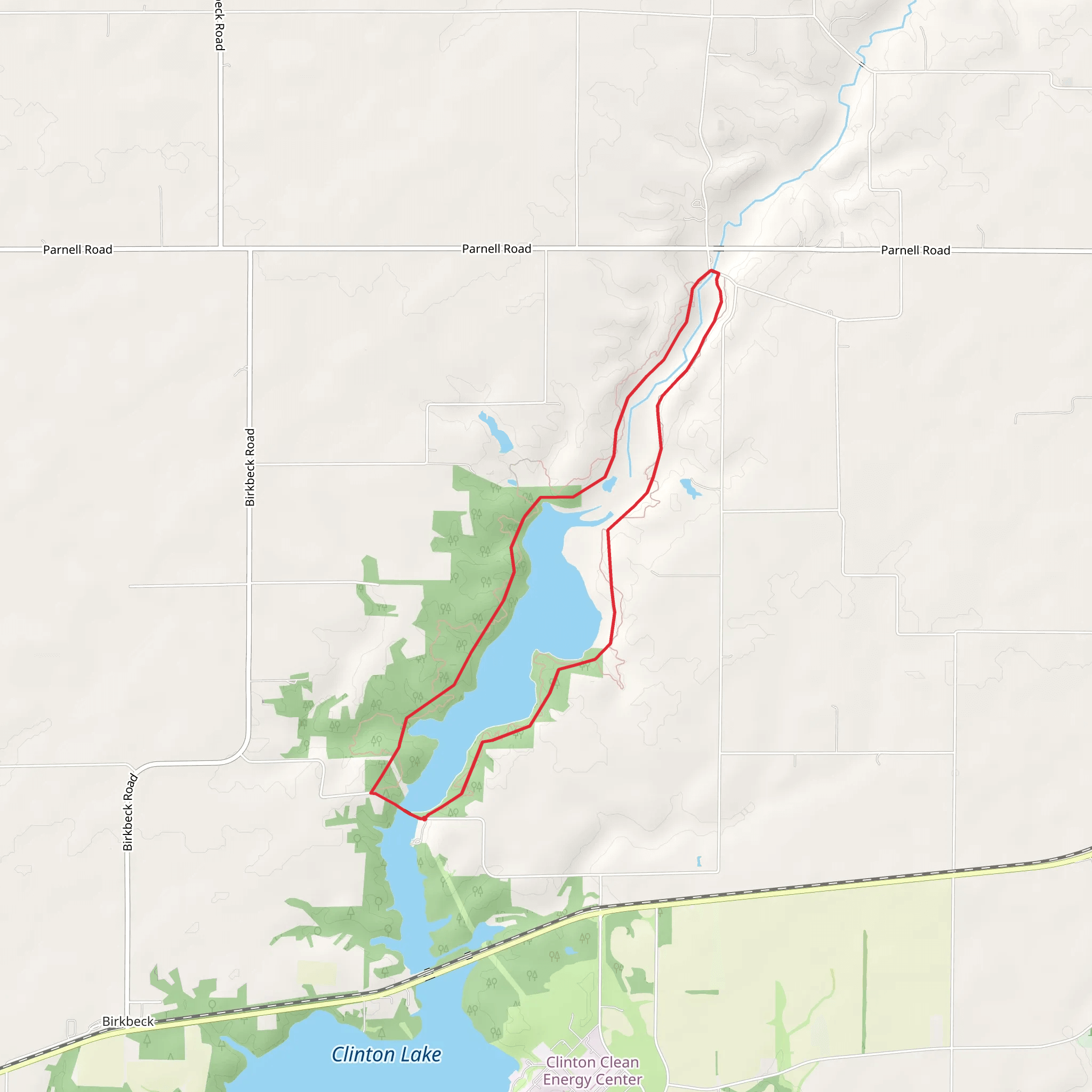 Draft Clinton Lake North Path Loop mobile static map