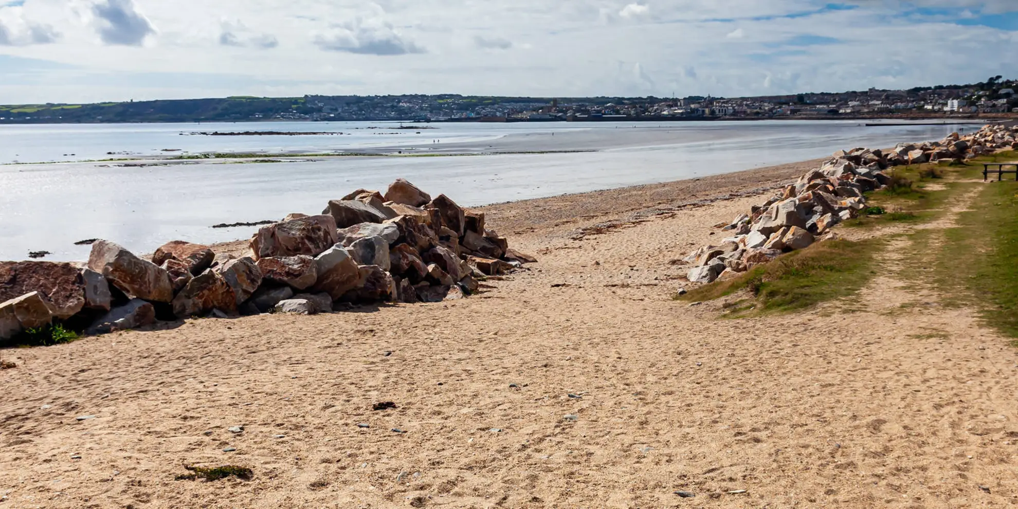 An image depicting the trail Penzance via Marazion Marsh Walk and its surrounding area.