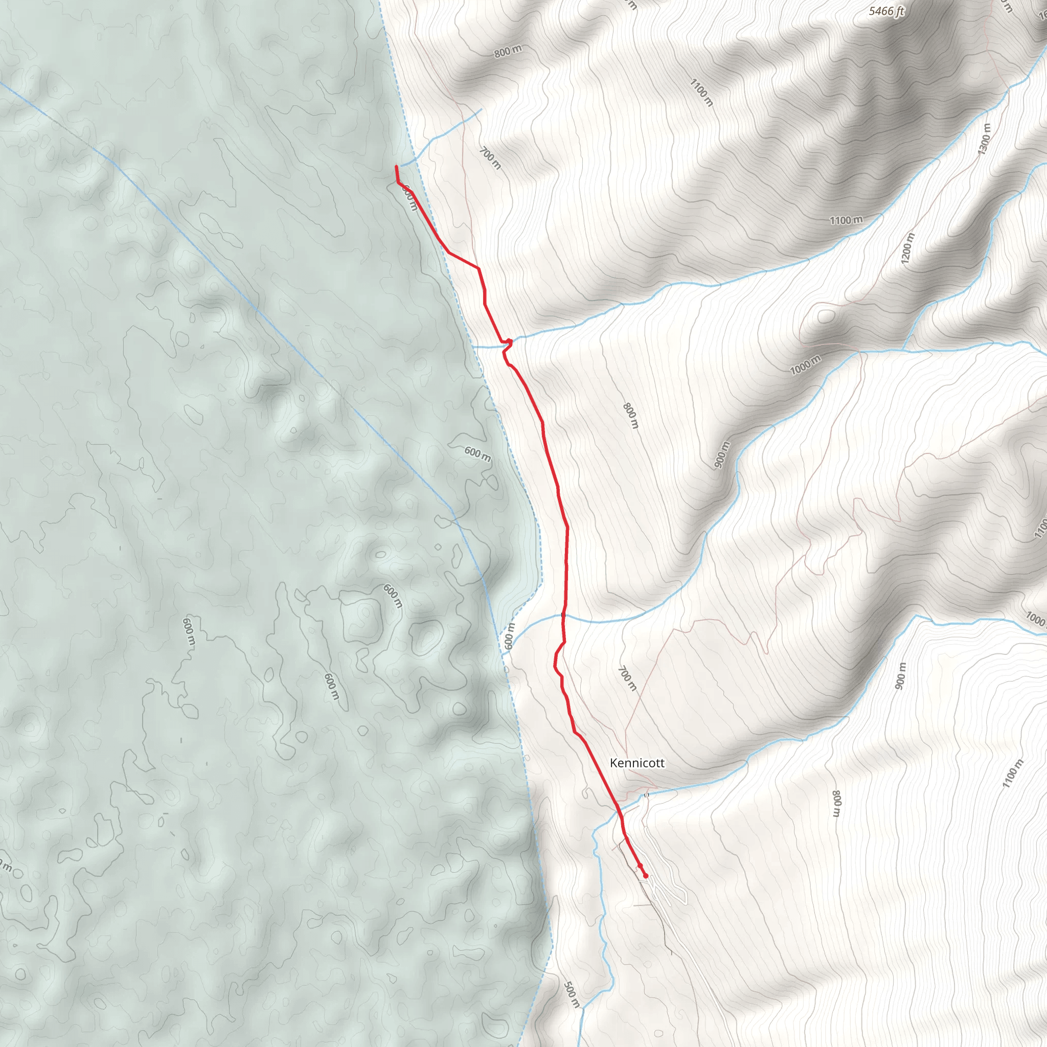 Root Glacier Trail mobile static map