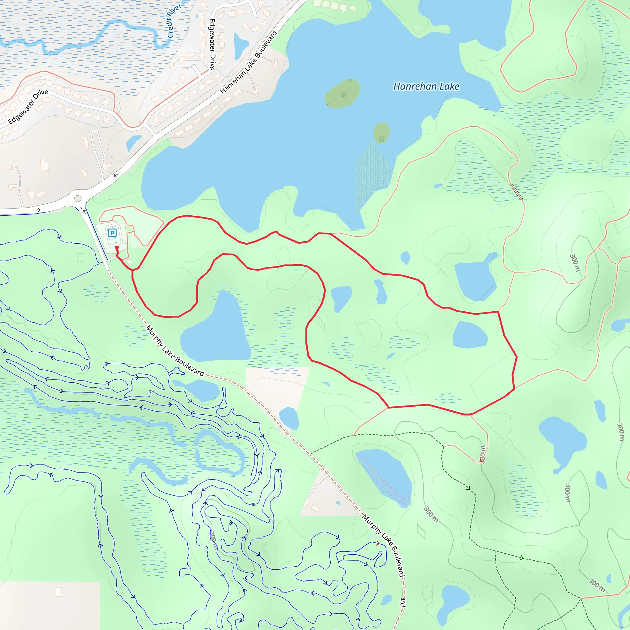 Hanrehan Lake South Loop mobile static map